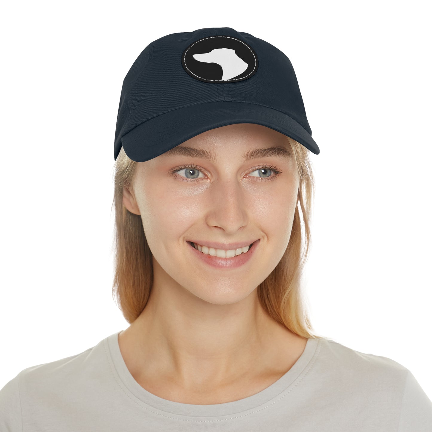 N 1 Dad Hat with Leather Patch (Round)