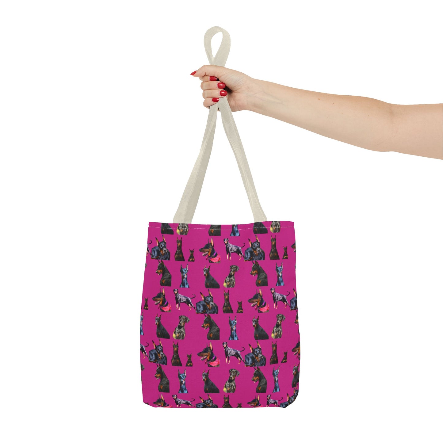 Edition 7 Doberman Model Pattern Pink Tote Bag