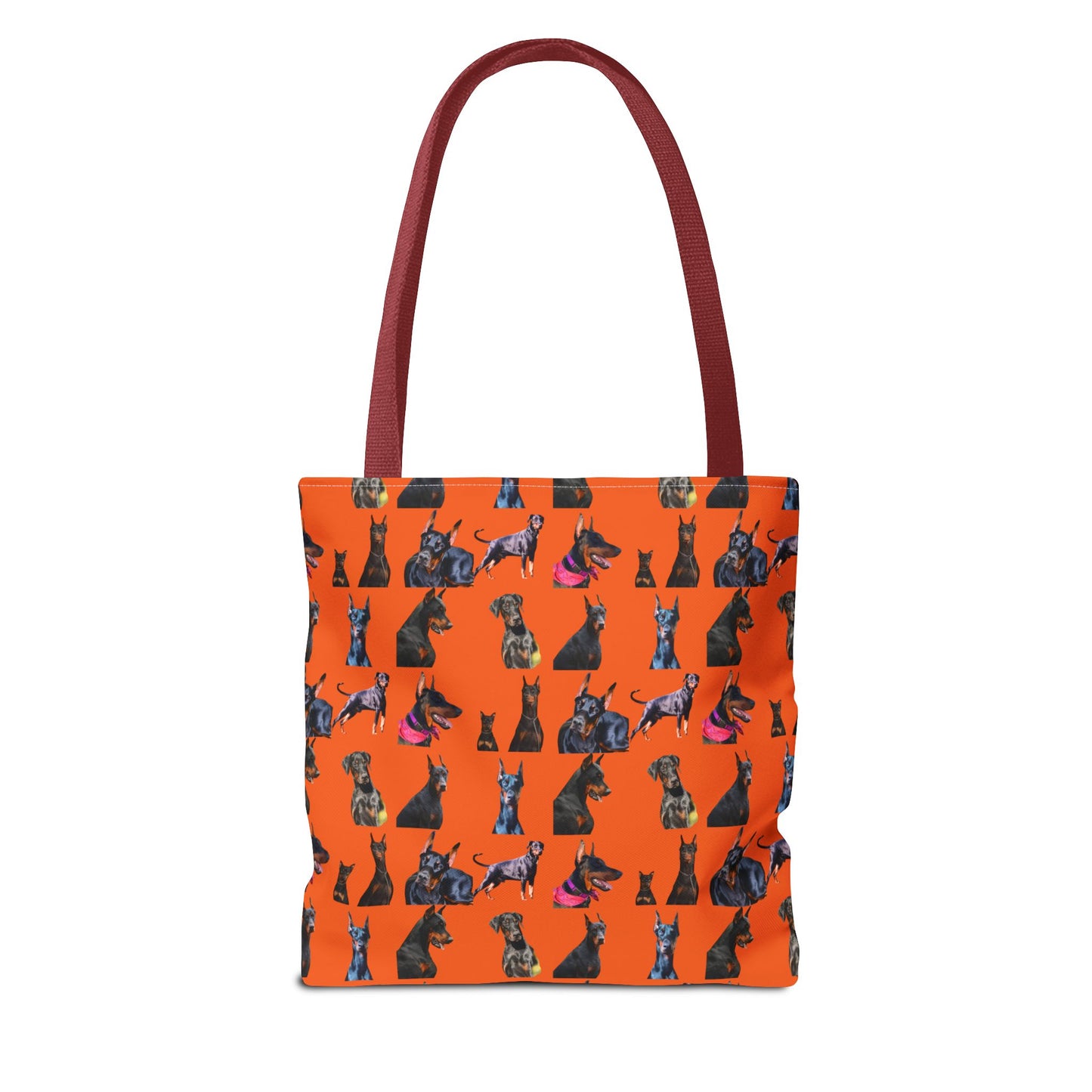 Edition 7 Doberman Model Pattern Orange Tote Bag