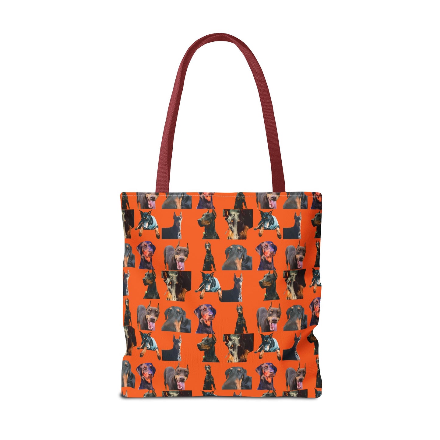 Edition 3 Doberman Model Pattern Orange Tote Bag