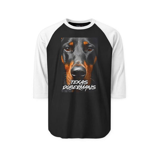 Doberman Texas 1 Unisex Three-Quarter Sleeve Raglan Shirt