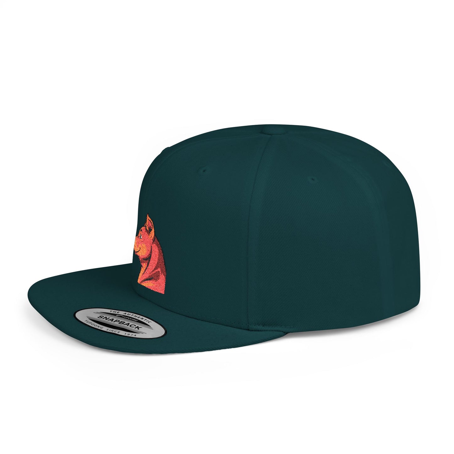 Custom Embroidered Flat Bill Snapback