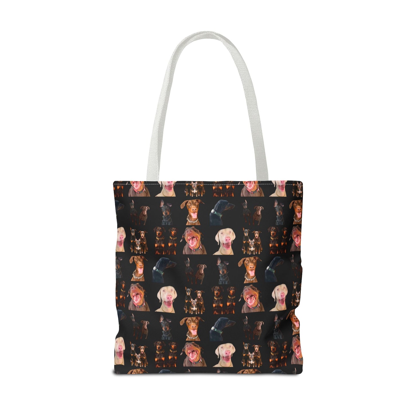 Edition 9 Doberman Model Pattern Black Tote Bag