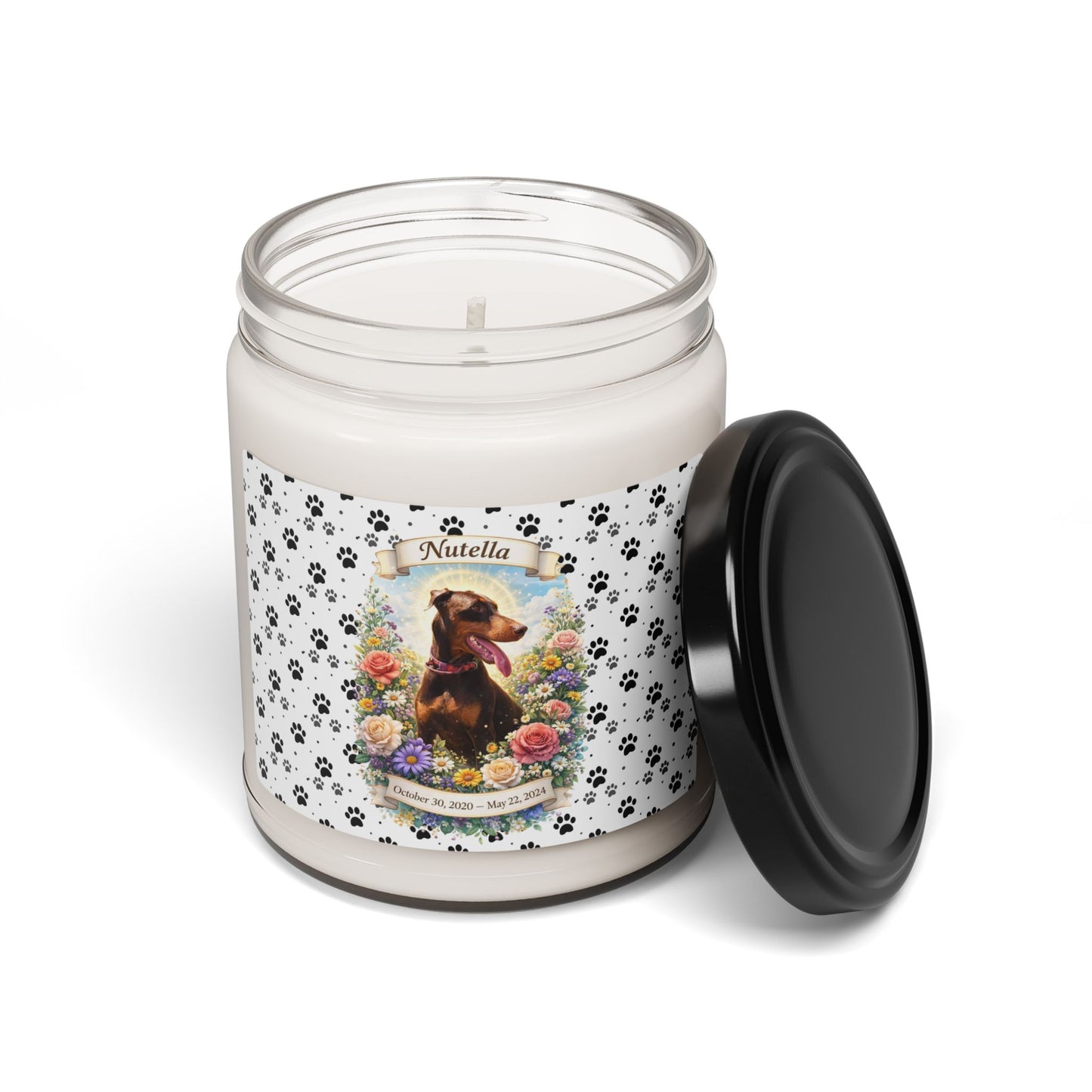 In Loving Memory Custom Scented Soy Candle — Floral & Cozy 9oz Jar