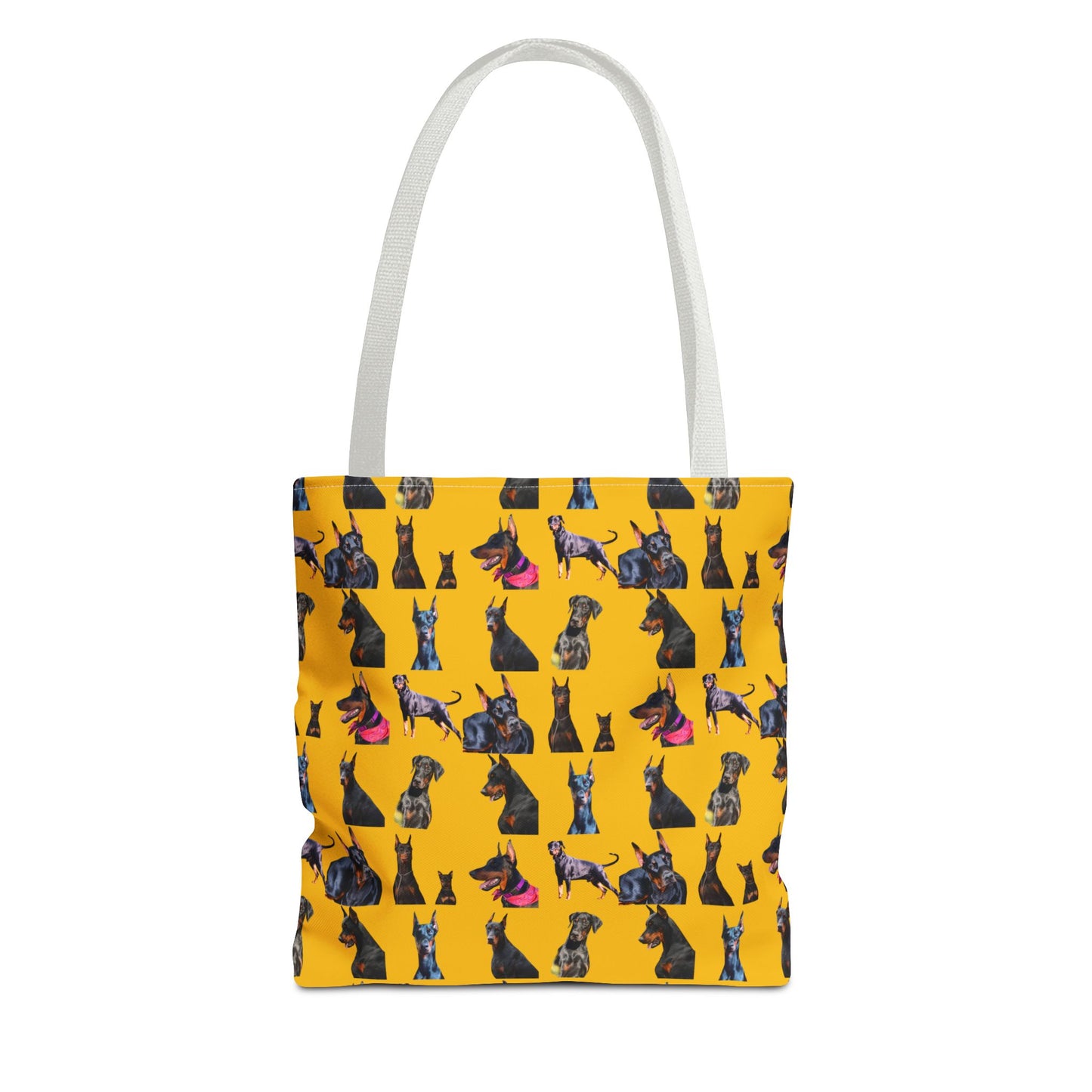 Edition 7 Doberman Model Pattern Yellow Tote Bag