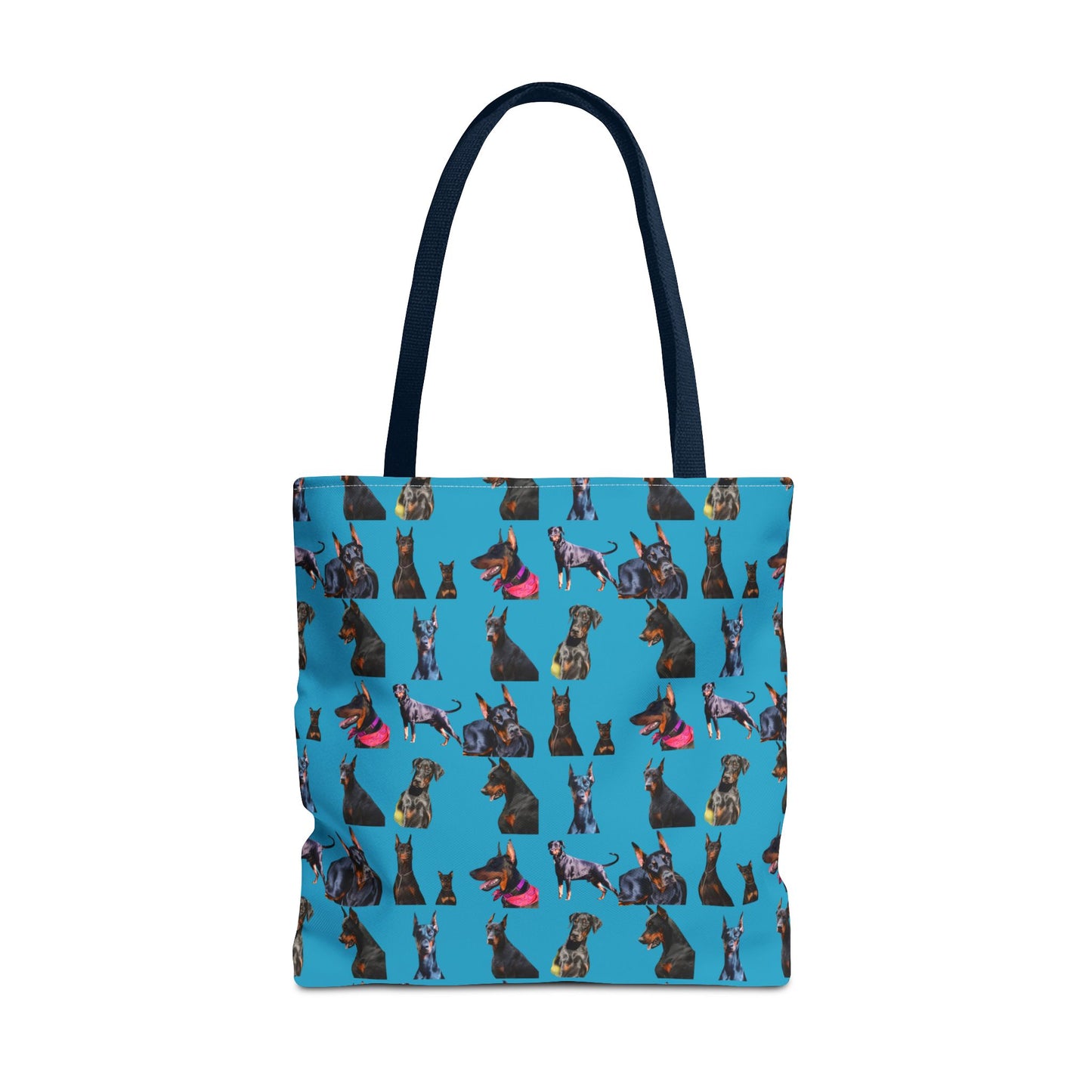 Edition 7 Doberman Model Pattern Turquoise Tote Bag
