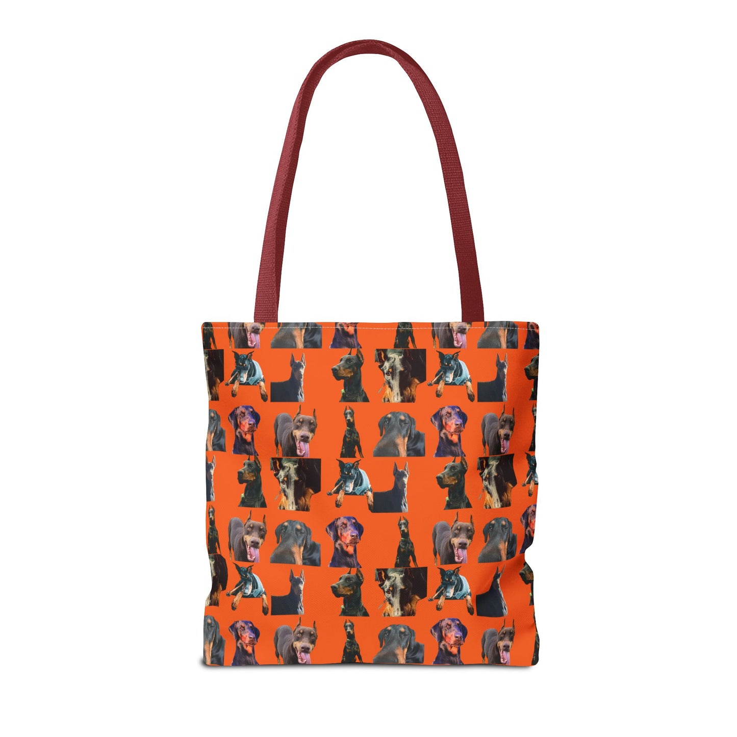Edition 3 Doberman Model Pattern Orange Tote Bag