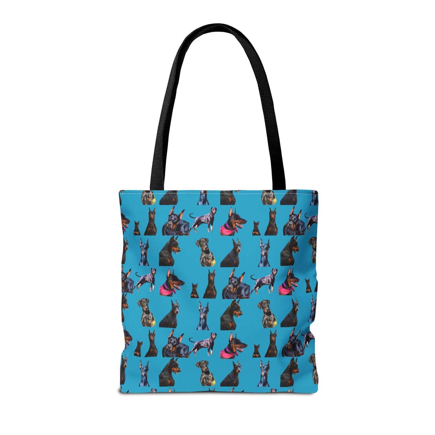 Edition 7 Doberman Model Pattern Turquoise Tote Bag