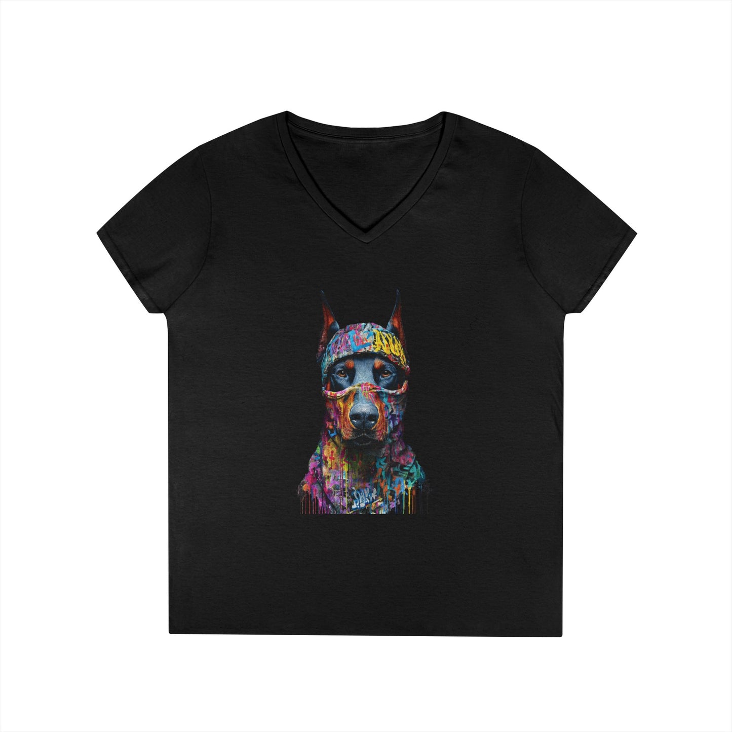 Doberman 5 V-Neck Tee Shirt for Women