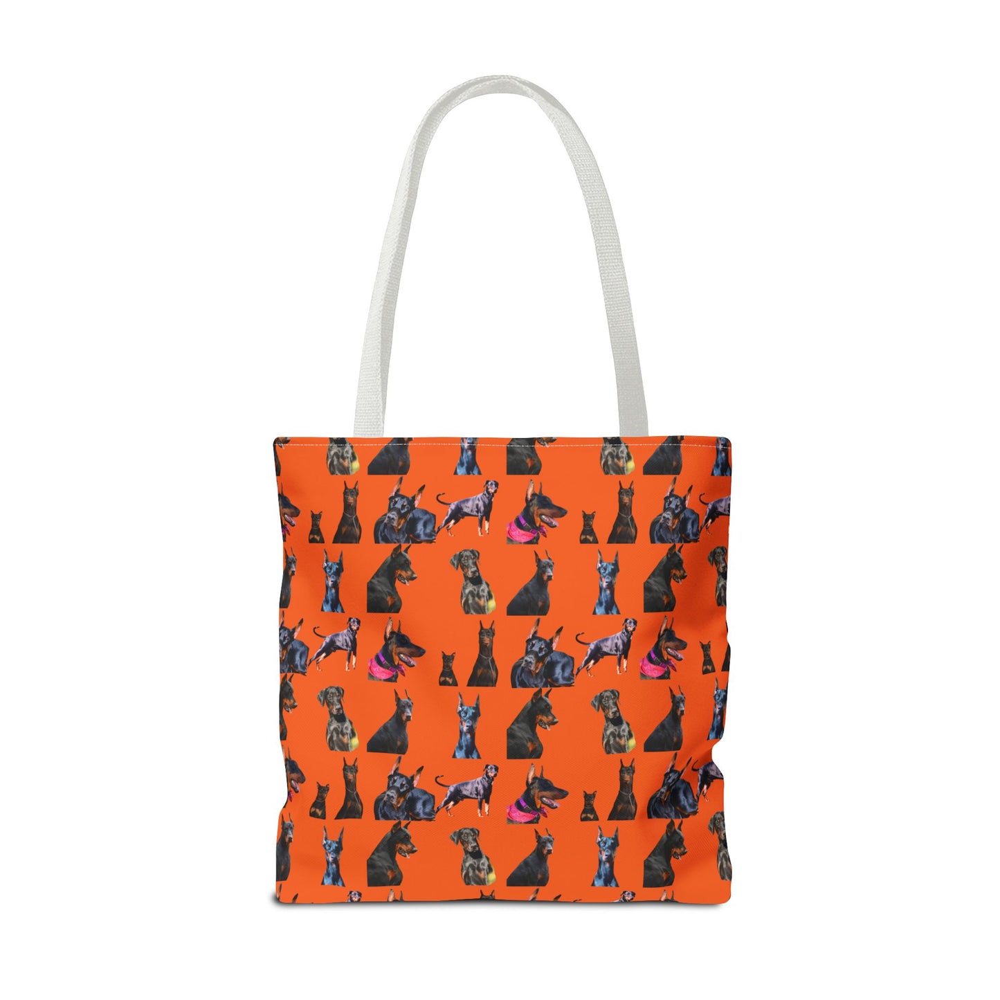 Edition 7 Doberman Model Pattern Orange Tote Bag