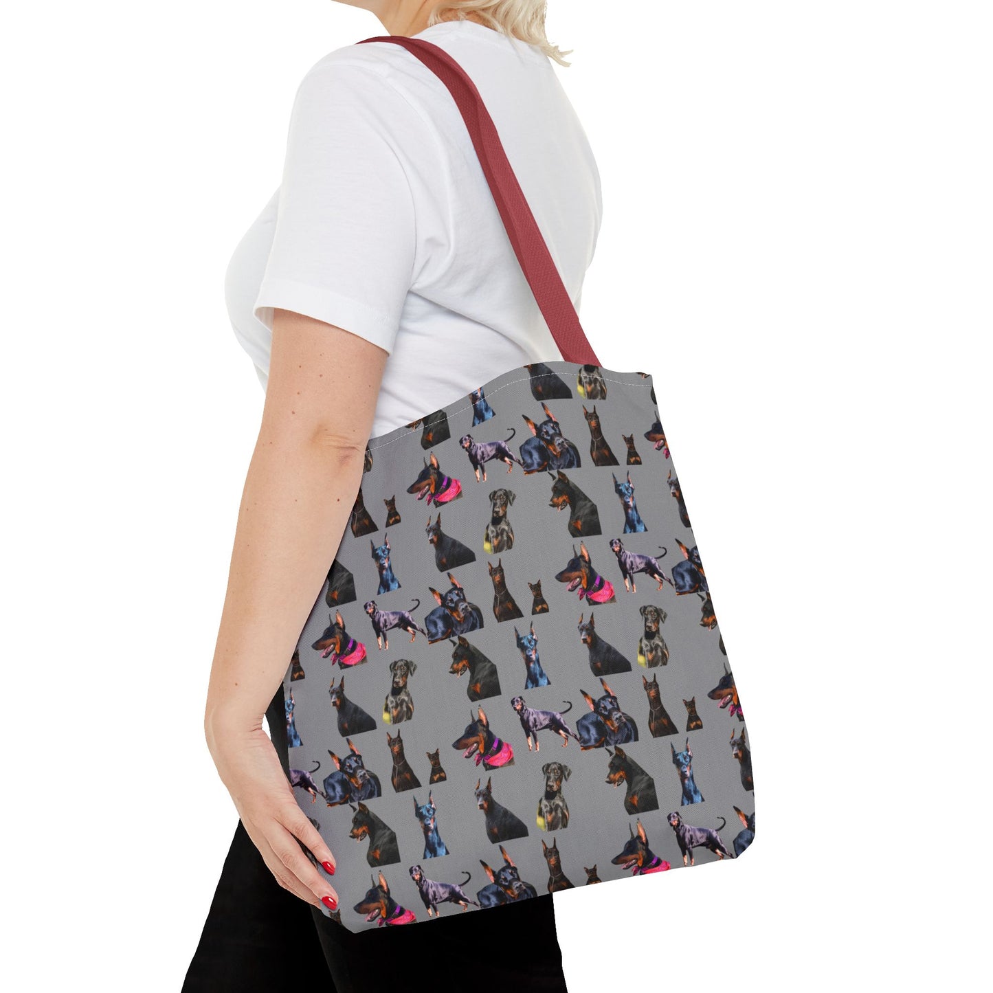 Edition 7 Doberman Model Pattern Gray Tote Bag