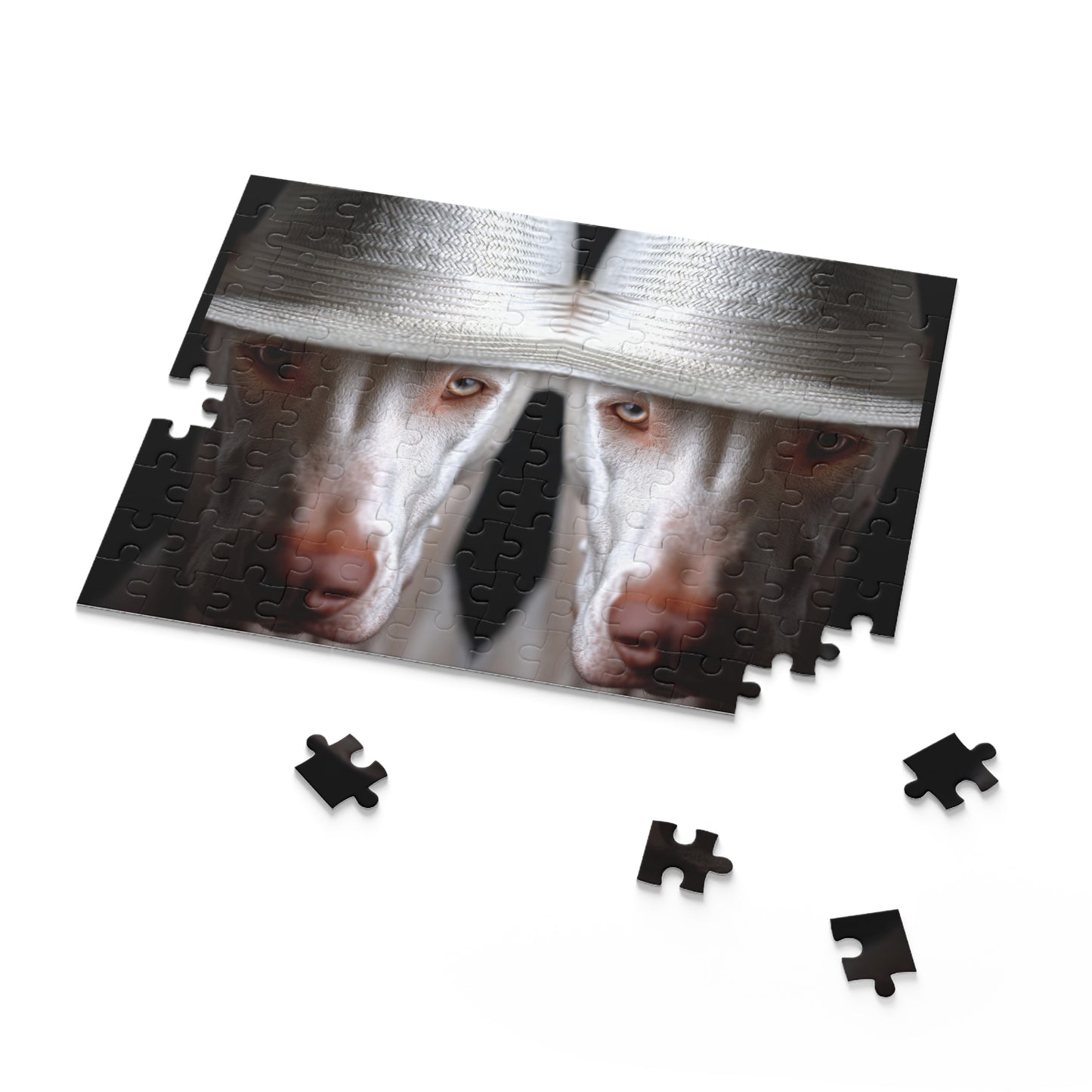 Human Mental Stimulation 4 Puzzle Black Lab Portrait Puzzle 1 Jigsaw (120/252/500 Pieces)