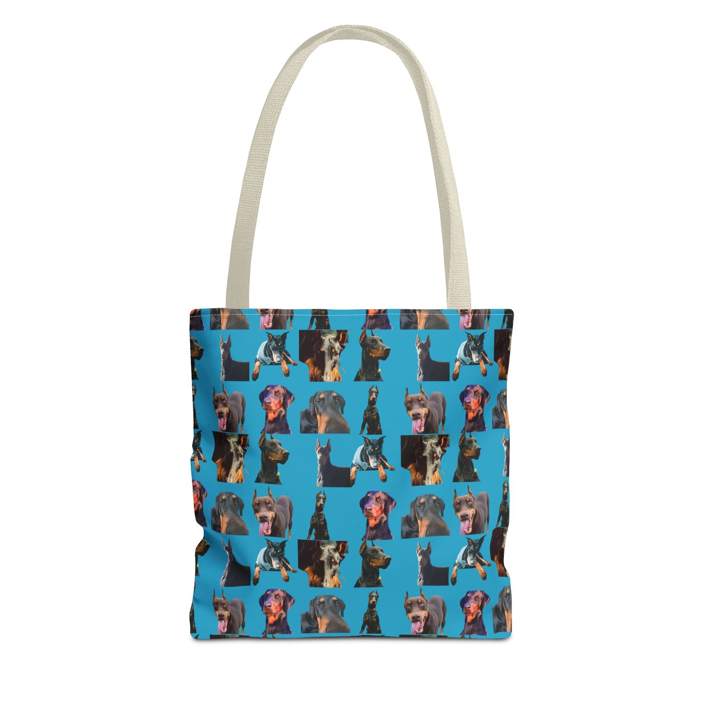Edition 3 Doberman Model Pattern Turquoise Tote Bag
