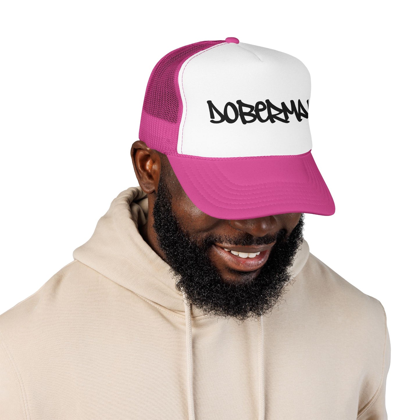 Doberman Graffiti Foam Trucker Hat Made in USA