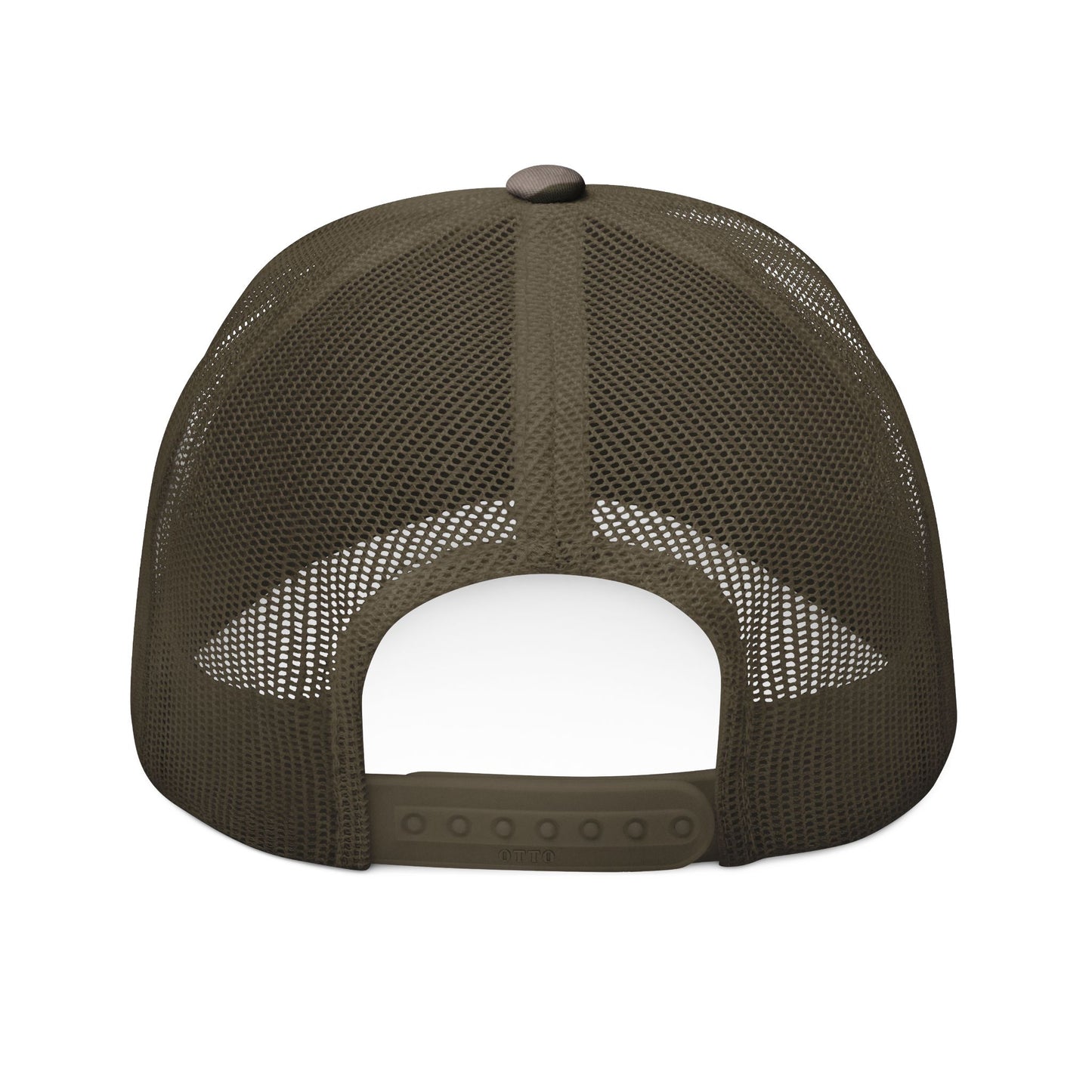 Camouflage Trucker Hat 1 — Embroidered “Adopt Dobermans” Rescue Cap