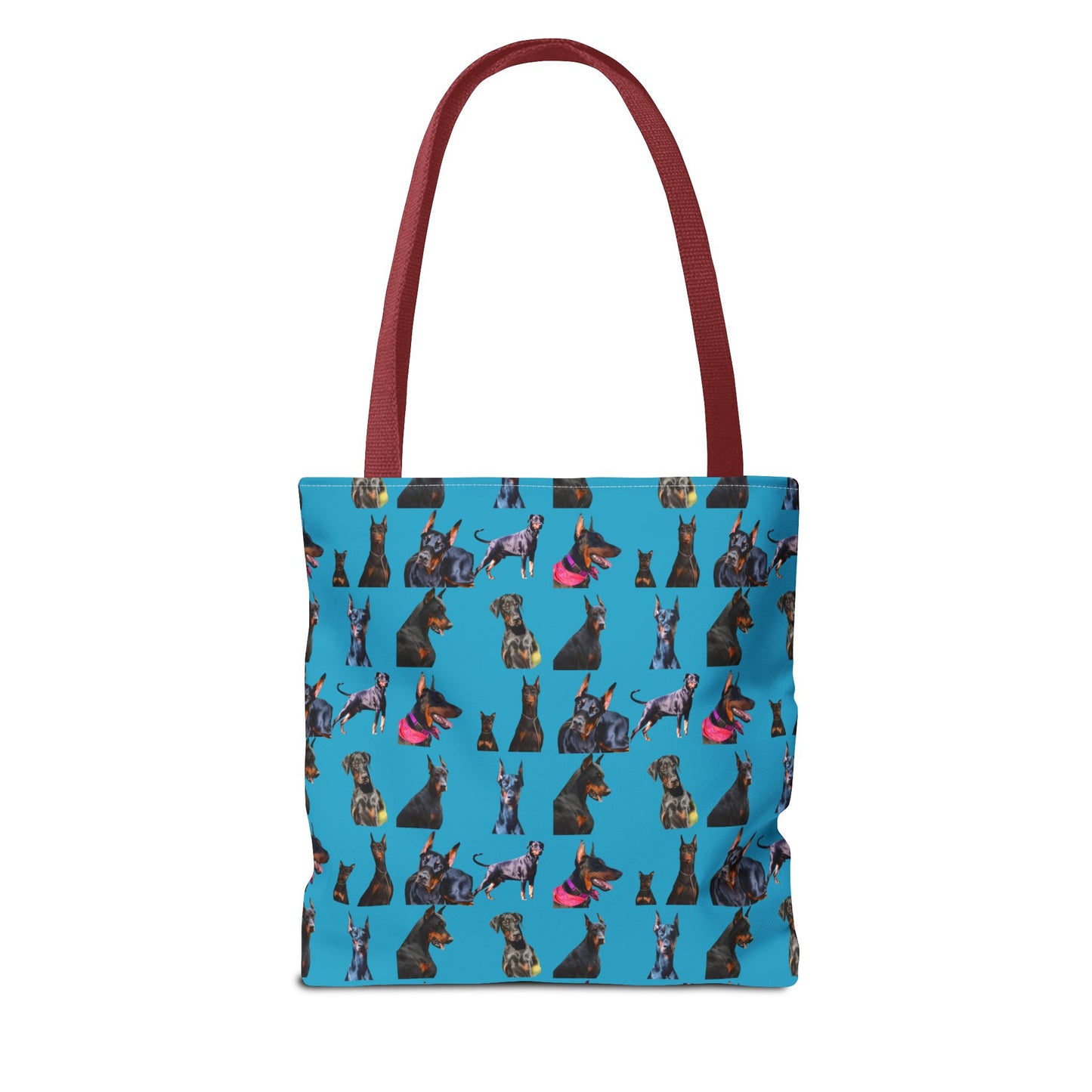 Edition 7 Doberman Model Pattern Turquoise Tote Bag