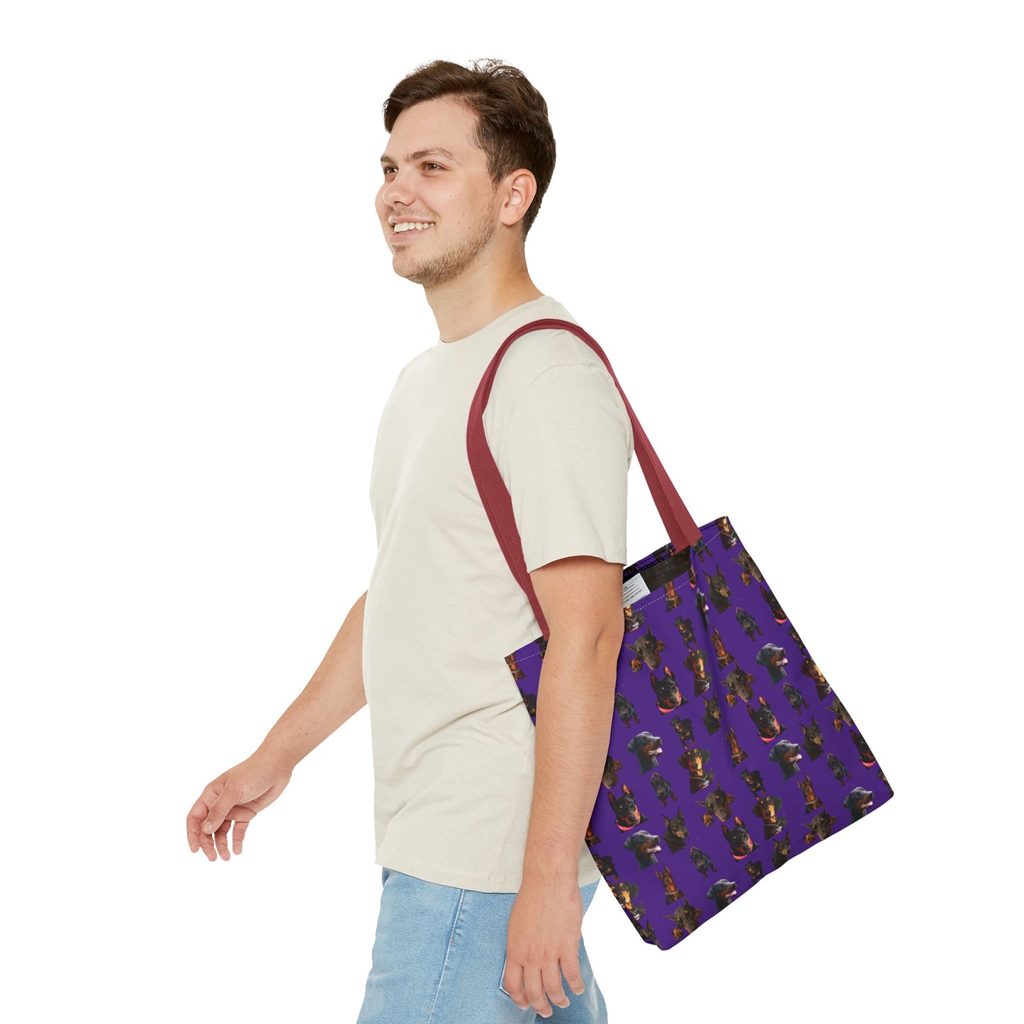 Edition 2 Doberman Model Pattern Purple Tote Bag