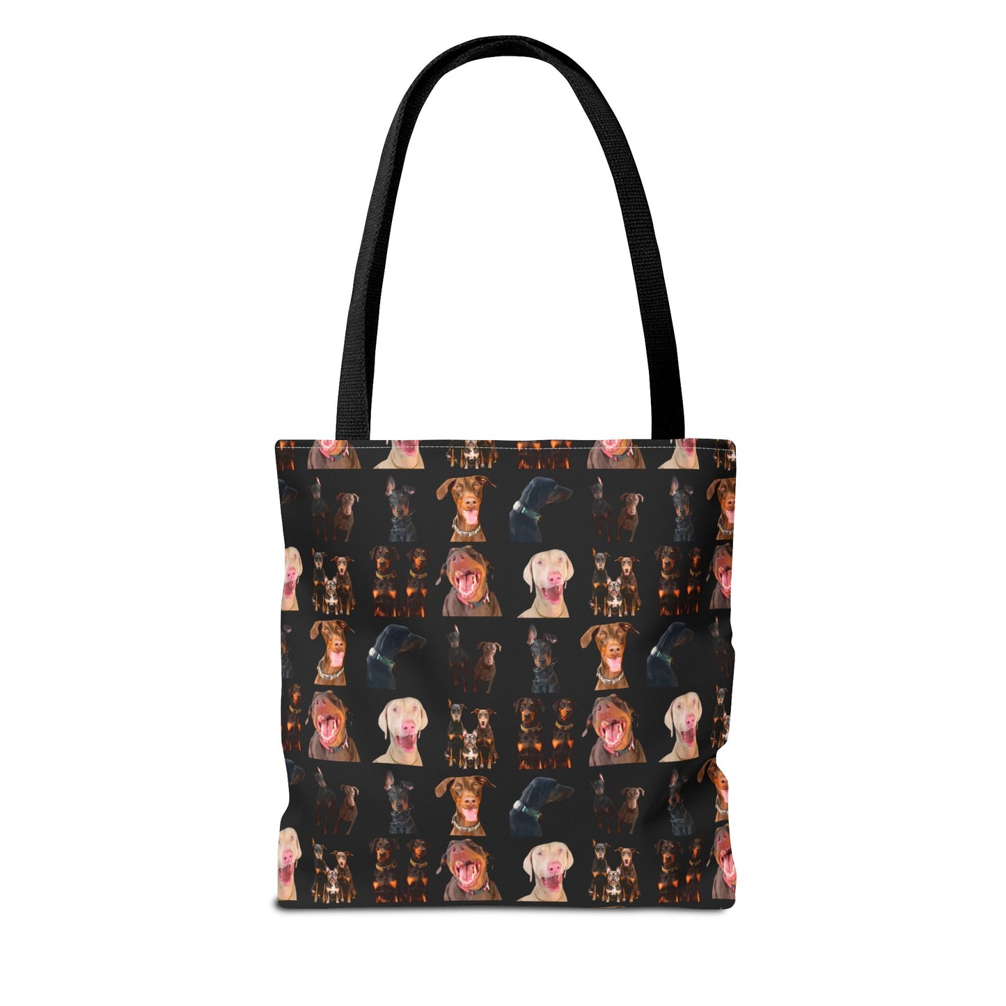 Edition 9 Doberman Model Pattern Black Tote Bag