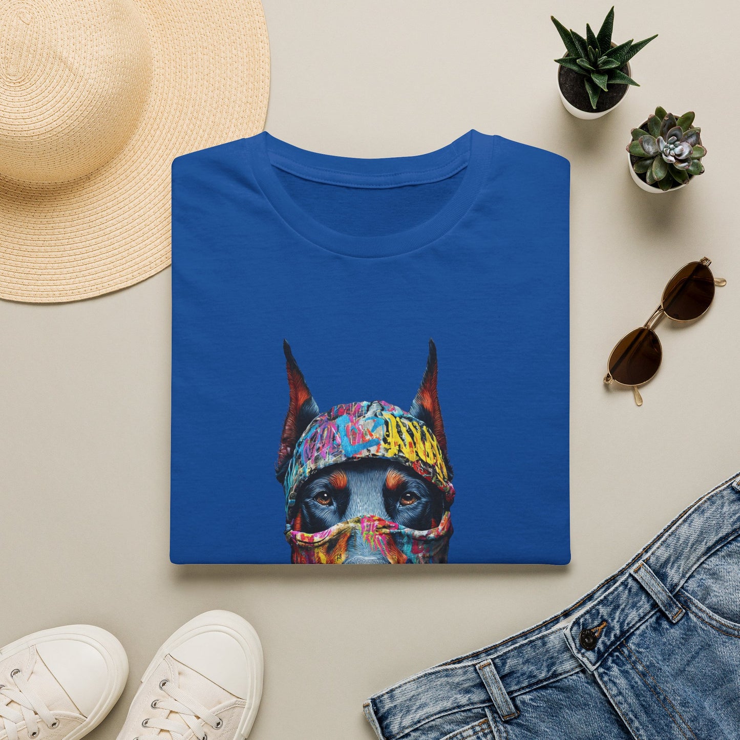 Doberman 5 Portrait T‑Shirt