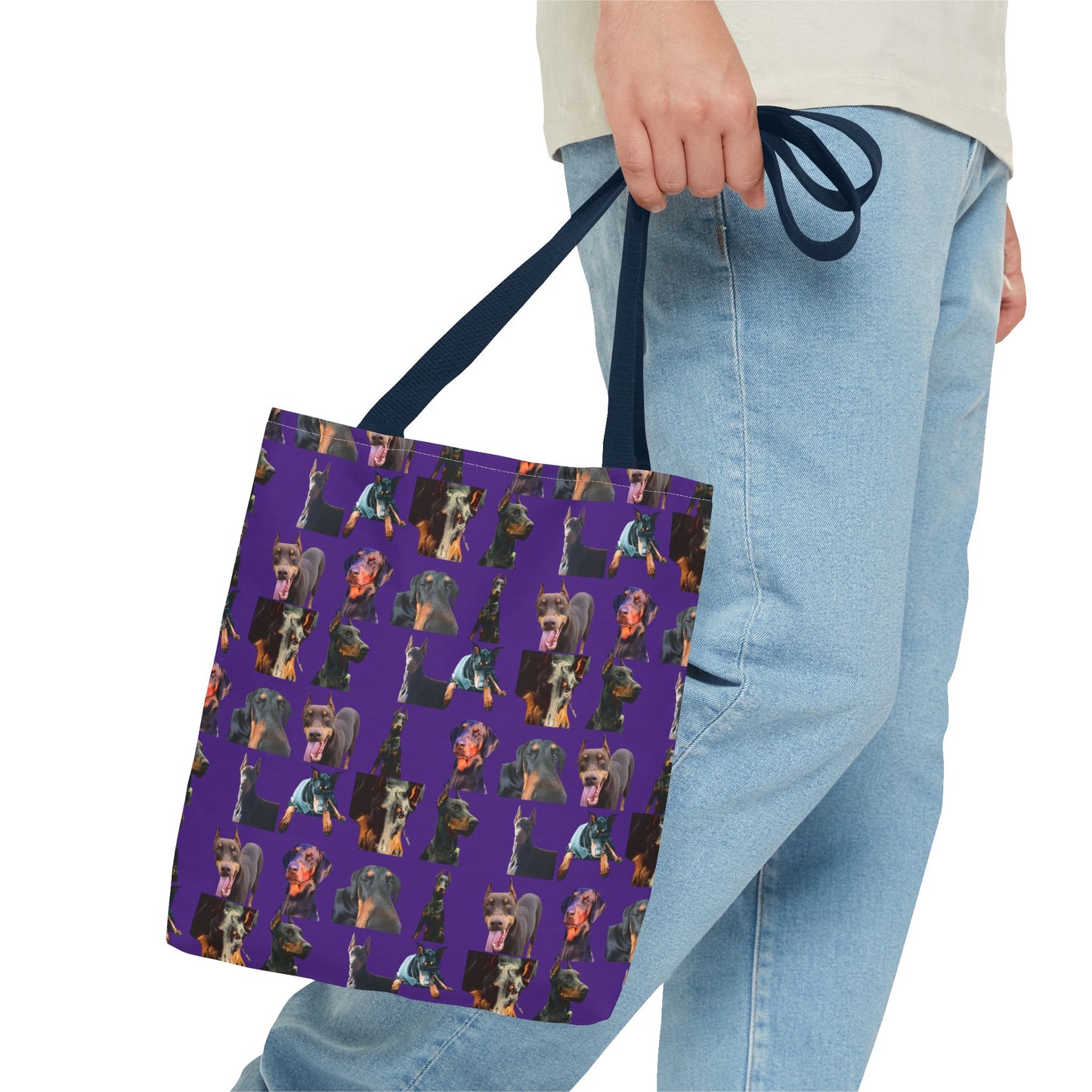 Edition 3 Doberman Model Pattern Purple Tote Bag