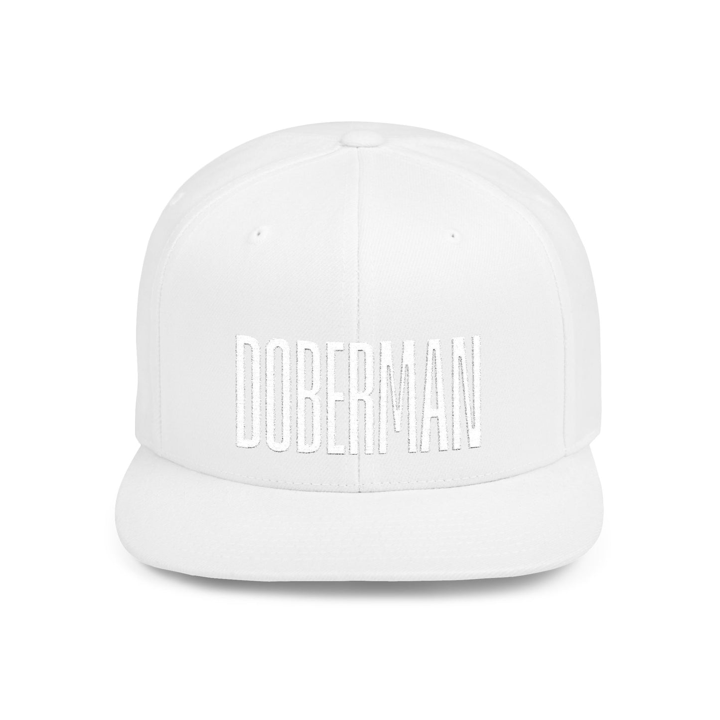 Doberman 2 Embroidered Flat Bill Snapback