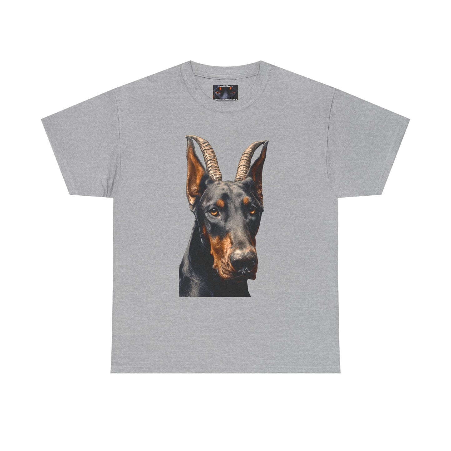 Doberman Goat 2 Private Lable Unisex Heavy Cotton Tee