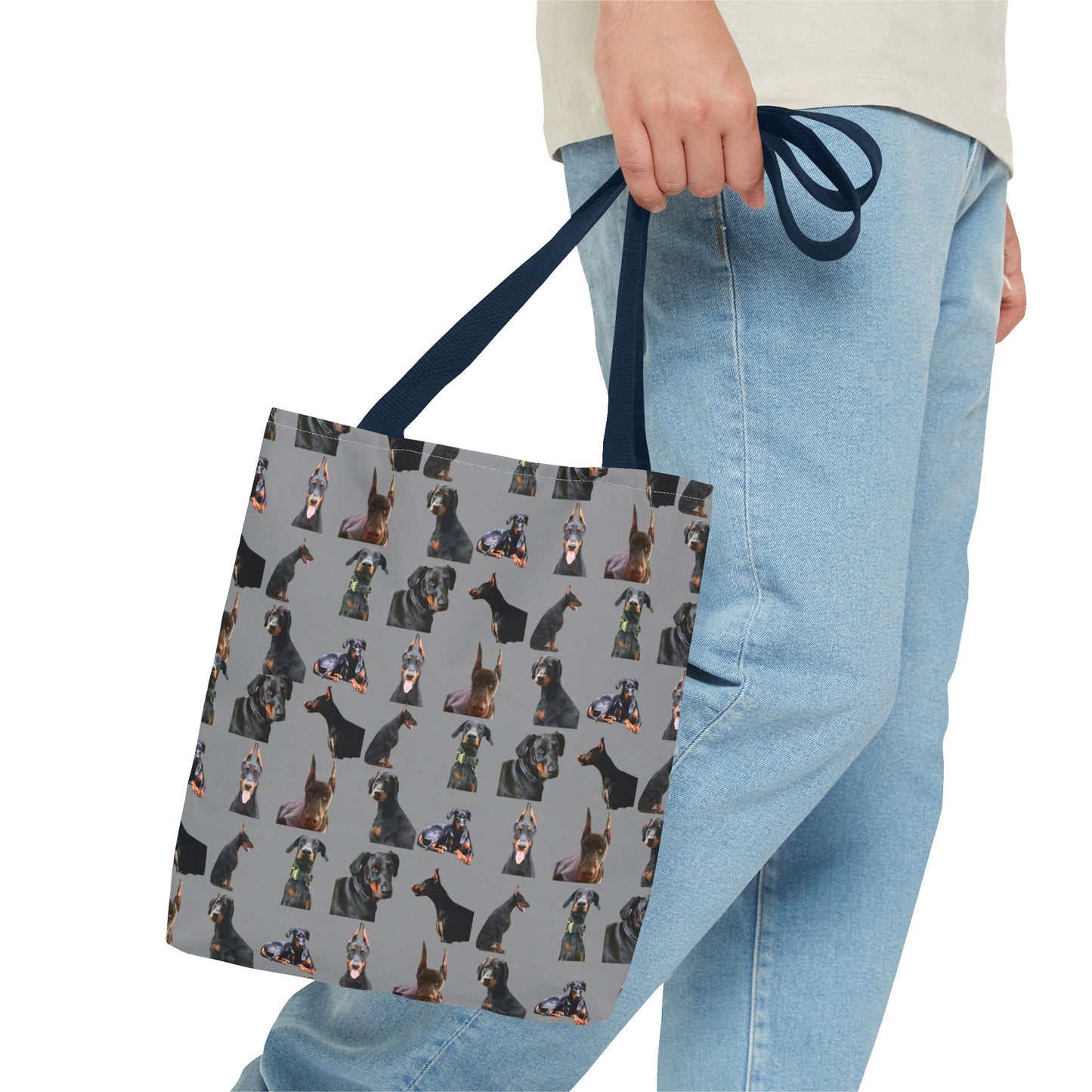 Edition 6 Doberman Model Pattern Gray Tote Bag