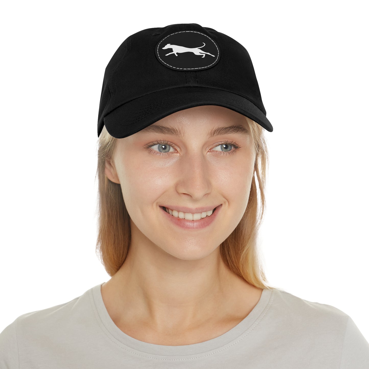 N 3 Dad Hat with Leather Patch (Round)