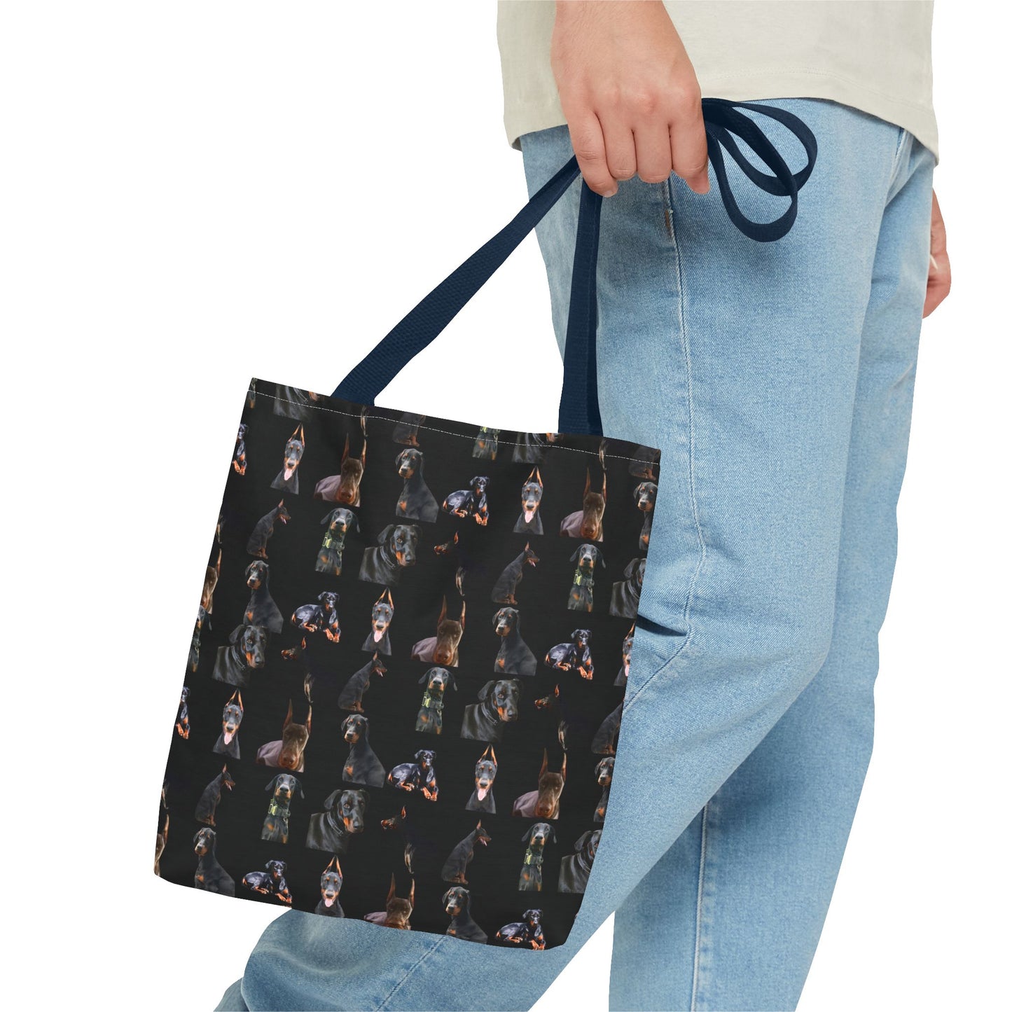 Edition 6 Doberman Model Pattern Black Tote Bag