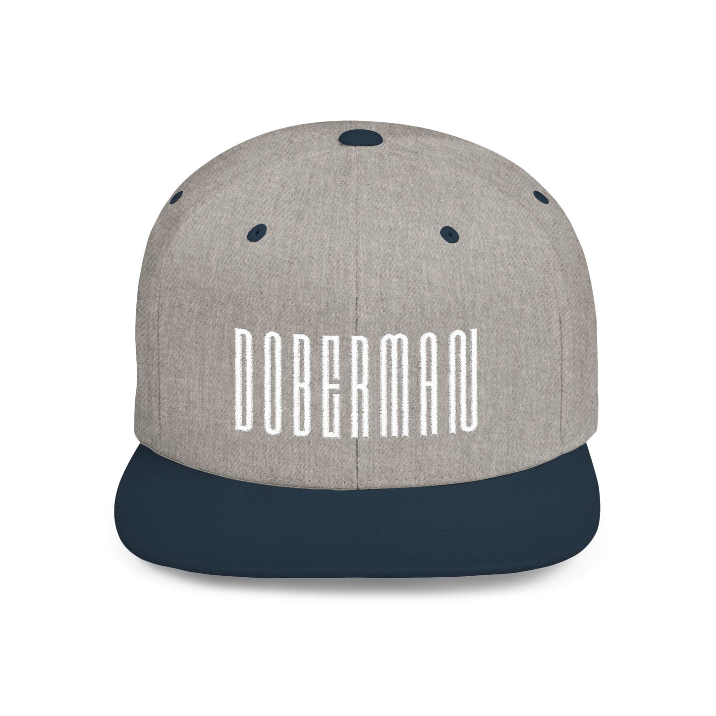 Doberman 1 Embroidered Flat Bill Snapback
