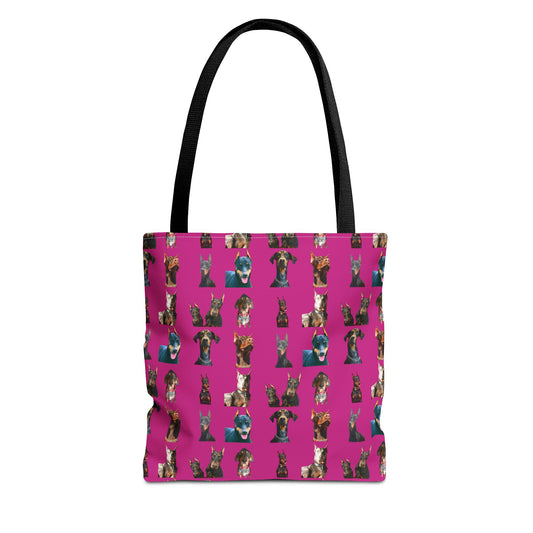 Edition 4 Doberman Model Pattern Pink Tote Bag
