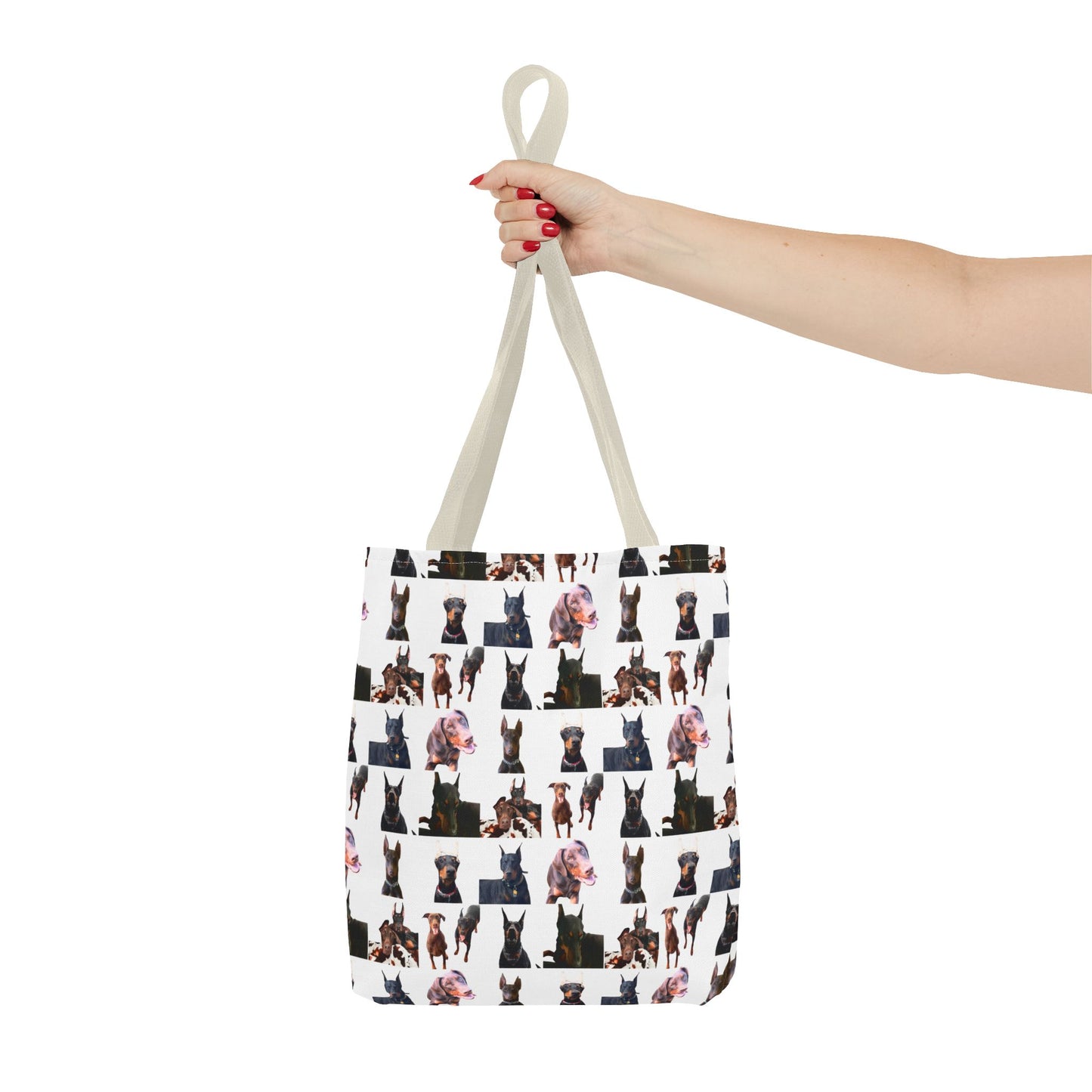 Edition 10 Doberman Model Pattern White Tote Bag