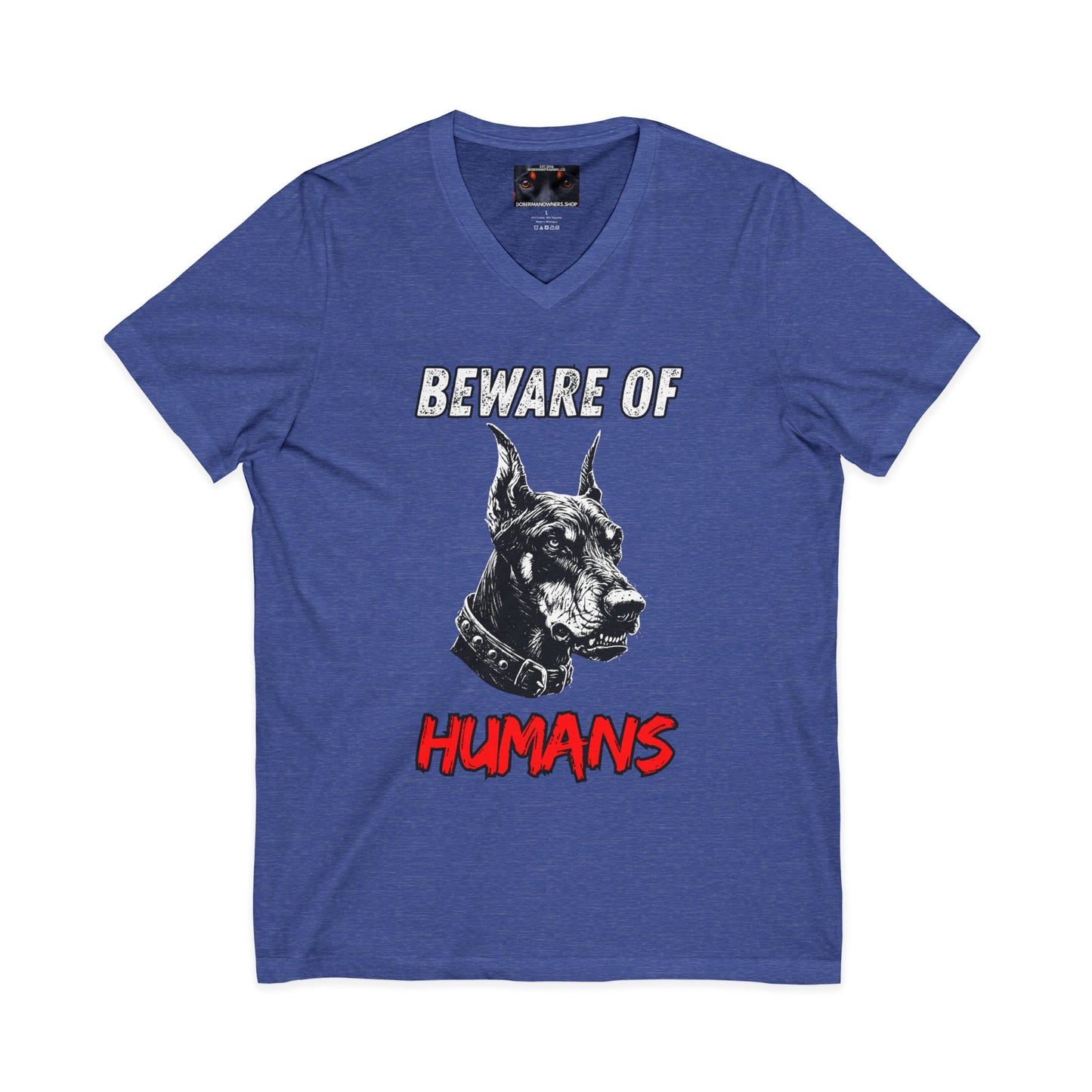 Beware 3 Private Label Unisex Jersey Short Sleeve V-Neck Tee