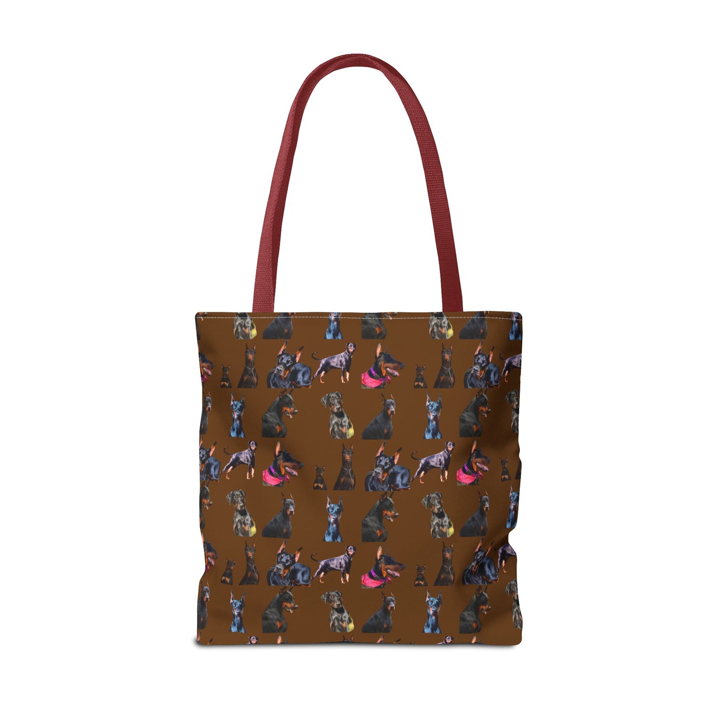 Edition 7 Doberman Model Pattern Brown Tote Bag