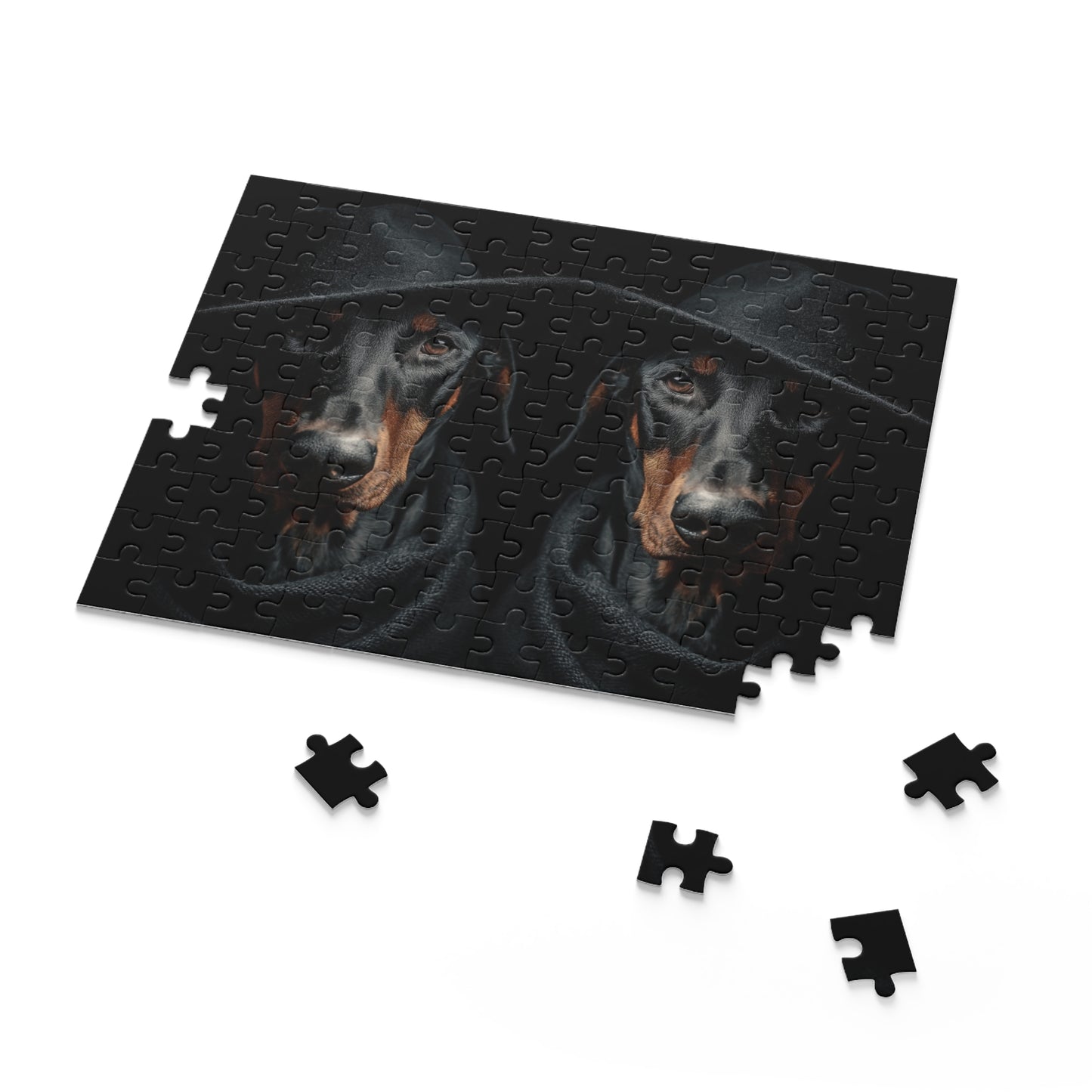 Human Mental Stimulation 3 Puzzle Black Lab Portrait Puzzle 1 Jigsaw (120/252/500 Pieces)