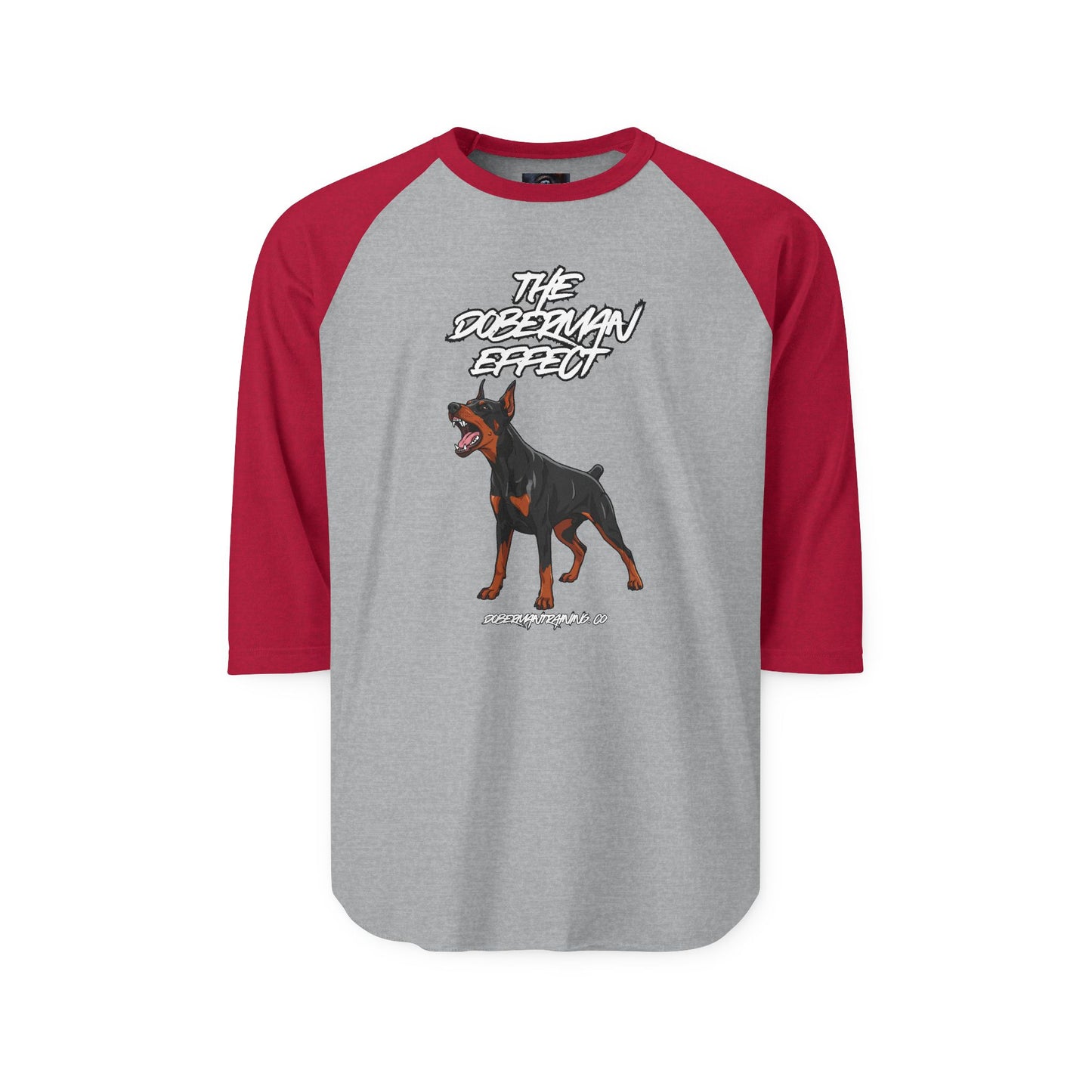 Doberman Effect 1 Unisex Three-Quarter Sleeve Raglan Shirt