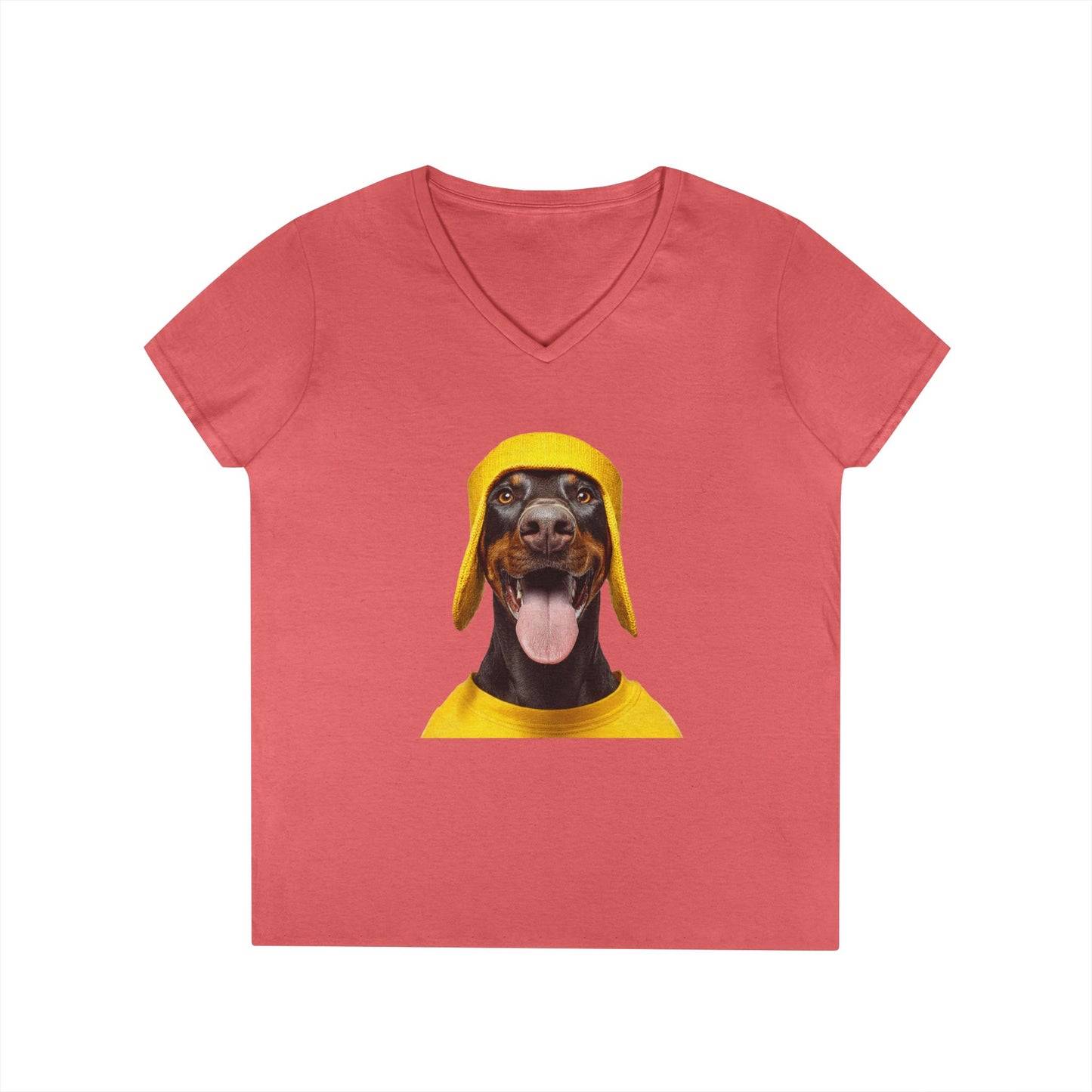 Doberman 3 V-Neck Tee Shirt for Women