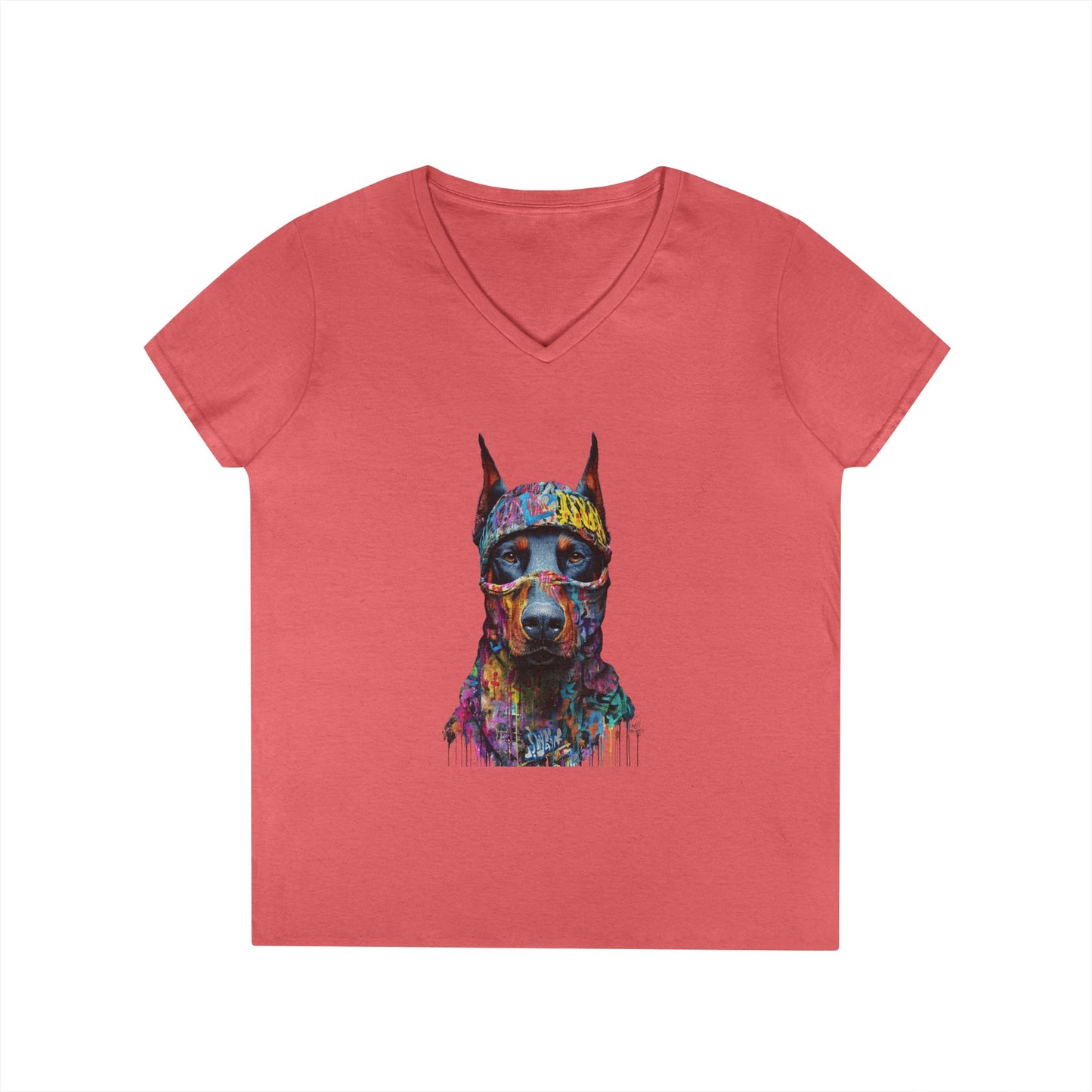 Doberman 5 V-Neck Tee Shirt for Women