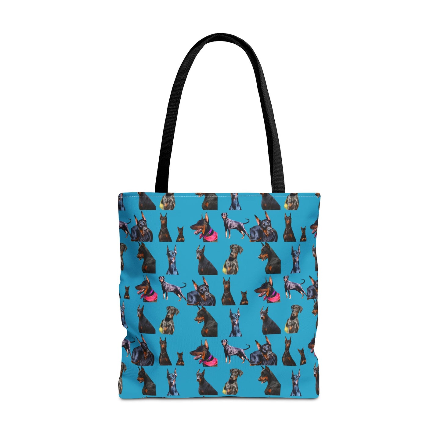 Edition 7 Doberman Model Pattern Turquoise Tote Bag