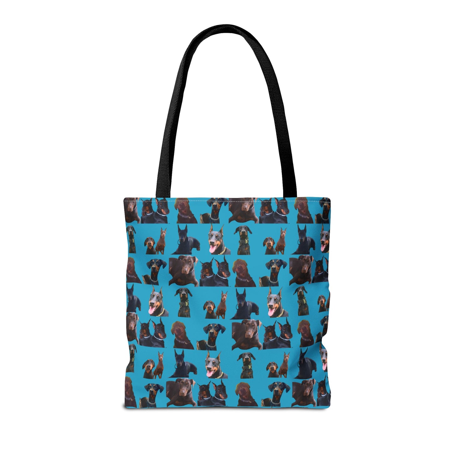 Edition 5 Doberman Model Pattern Turquoise Tote Bag