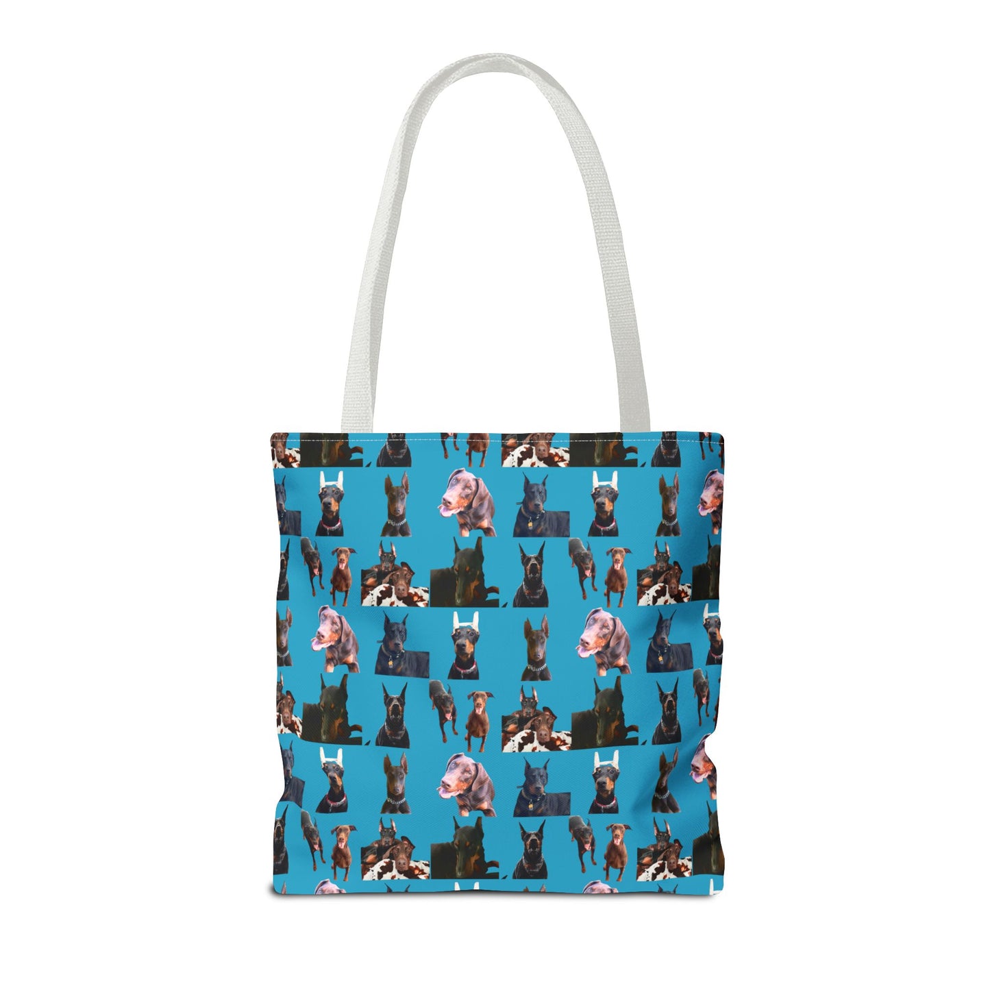 Edition 10 Doberman Model Pattern Turquoise Tote Bag