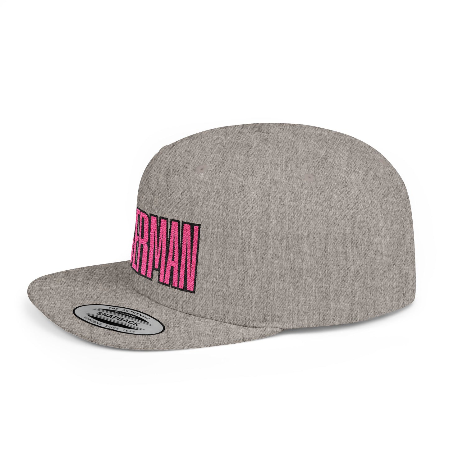 Doberman 6 Embroidered Flat Bill Snapback