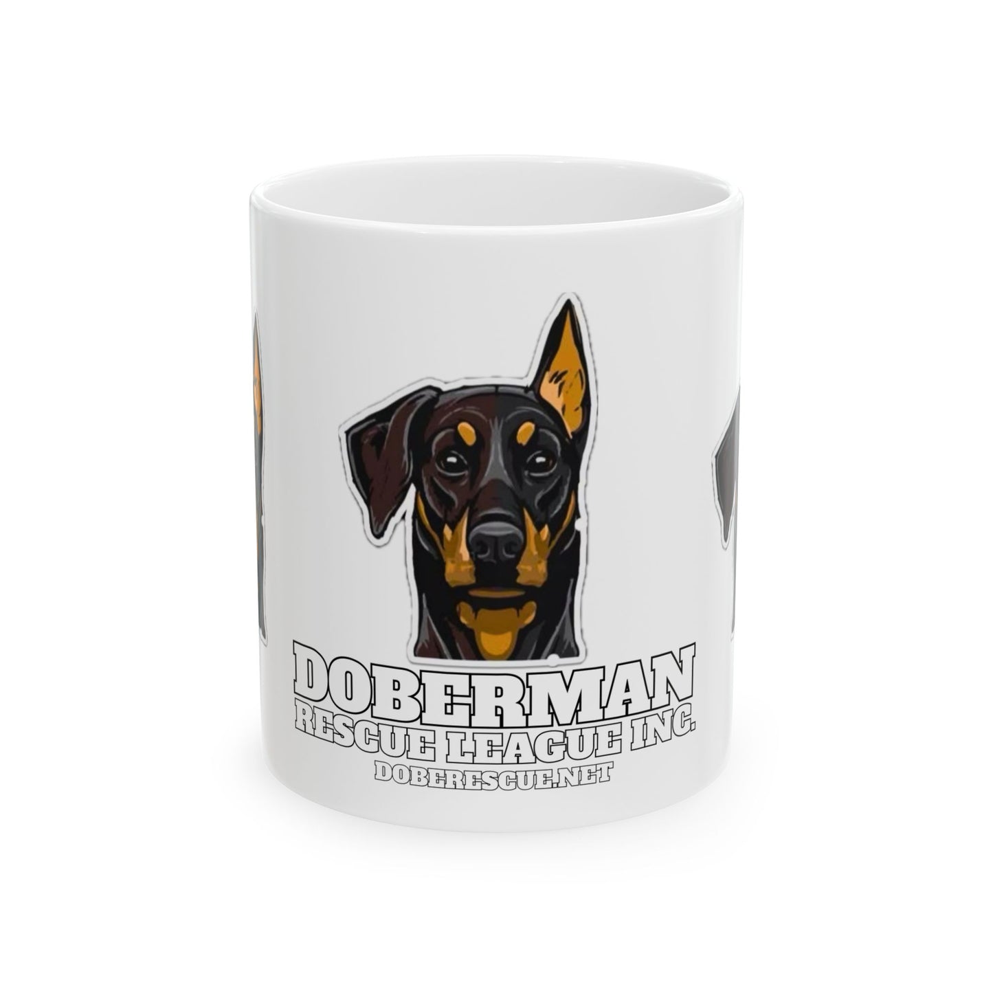 Doberman Rescue League 1 Ceramic Mug, (11oz, 15oz)