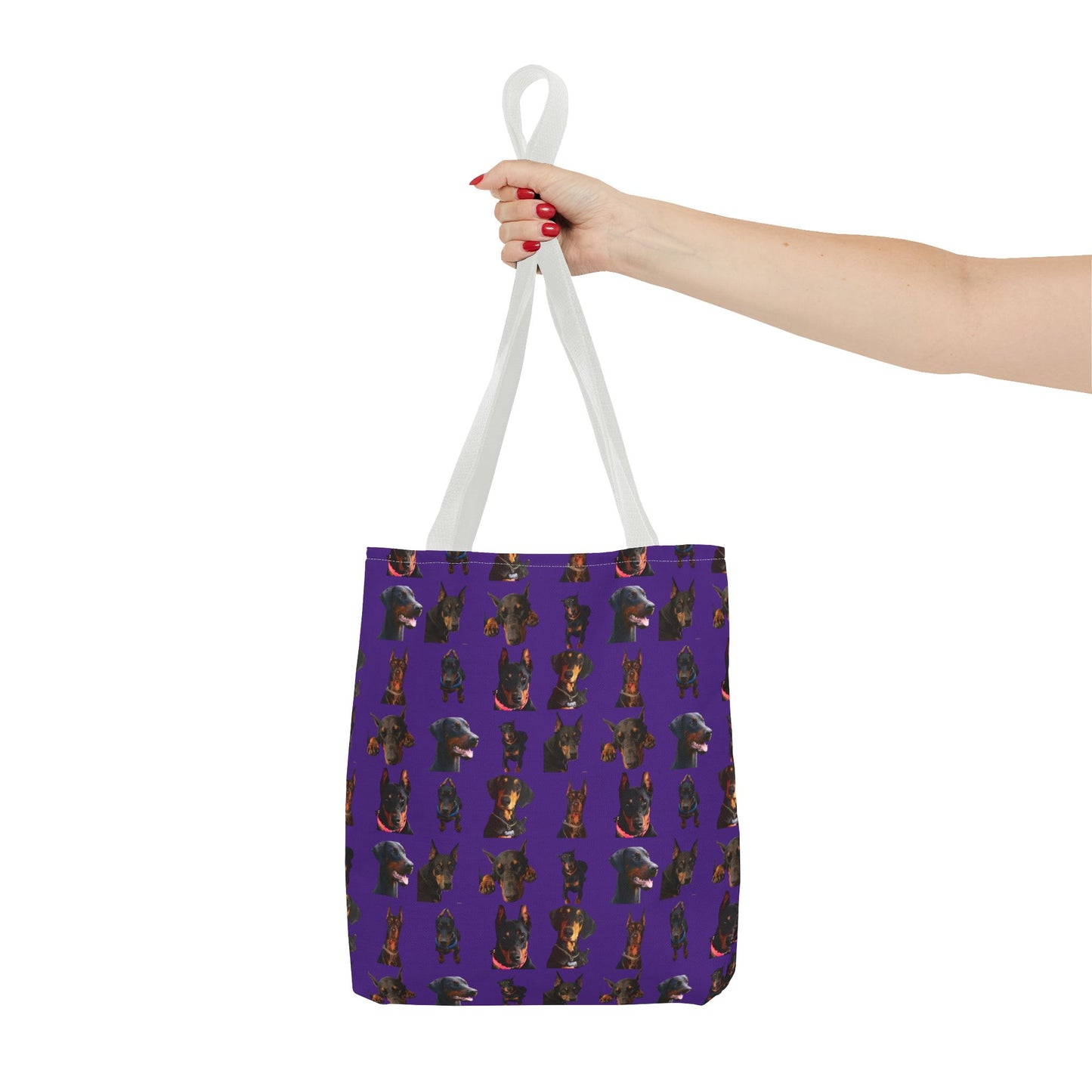 Edition 2 Doberman Model Pattern Purple Tote Bag
