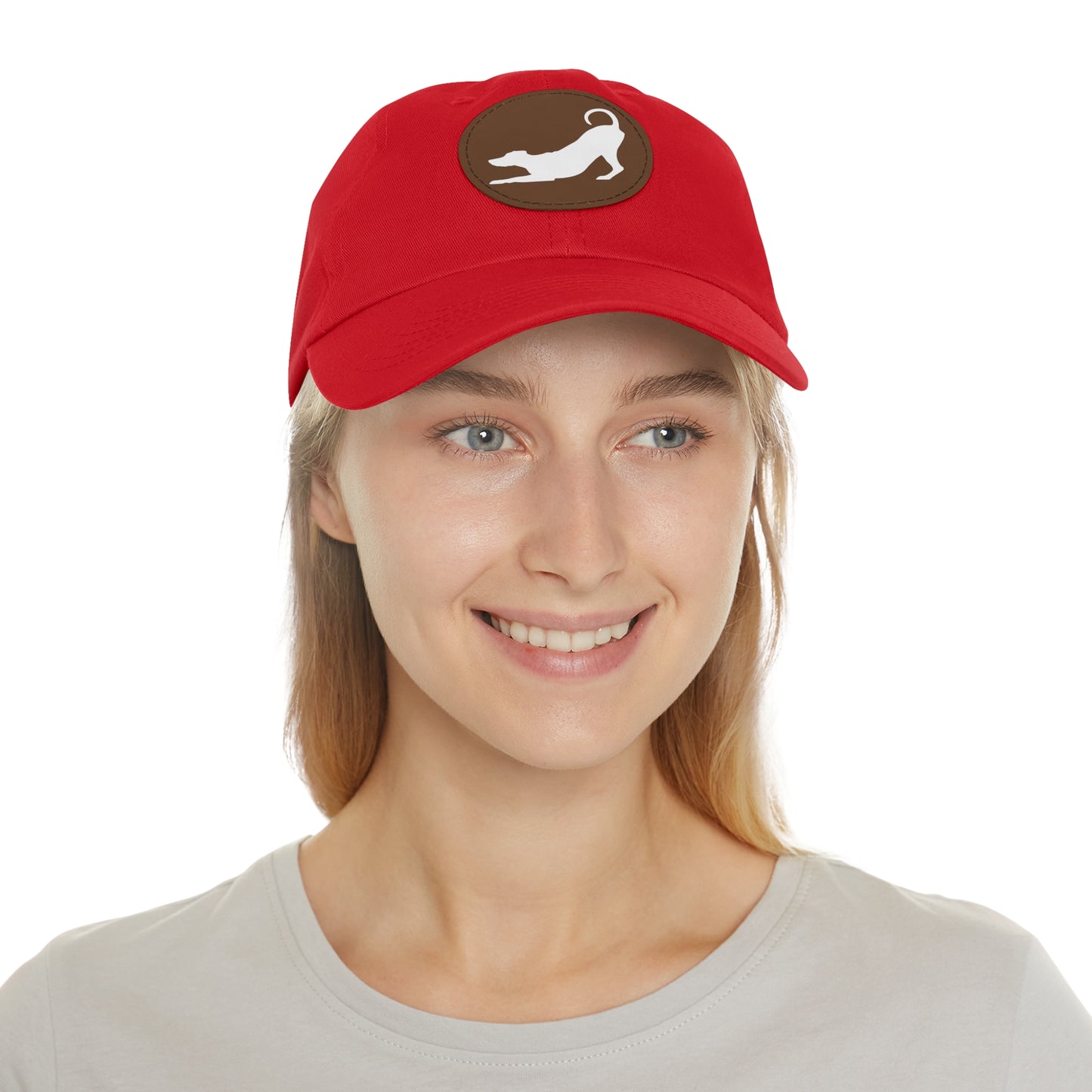 N 2 Dad Hat with Leather Patch (Round)