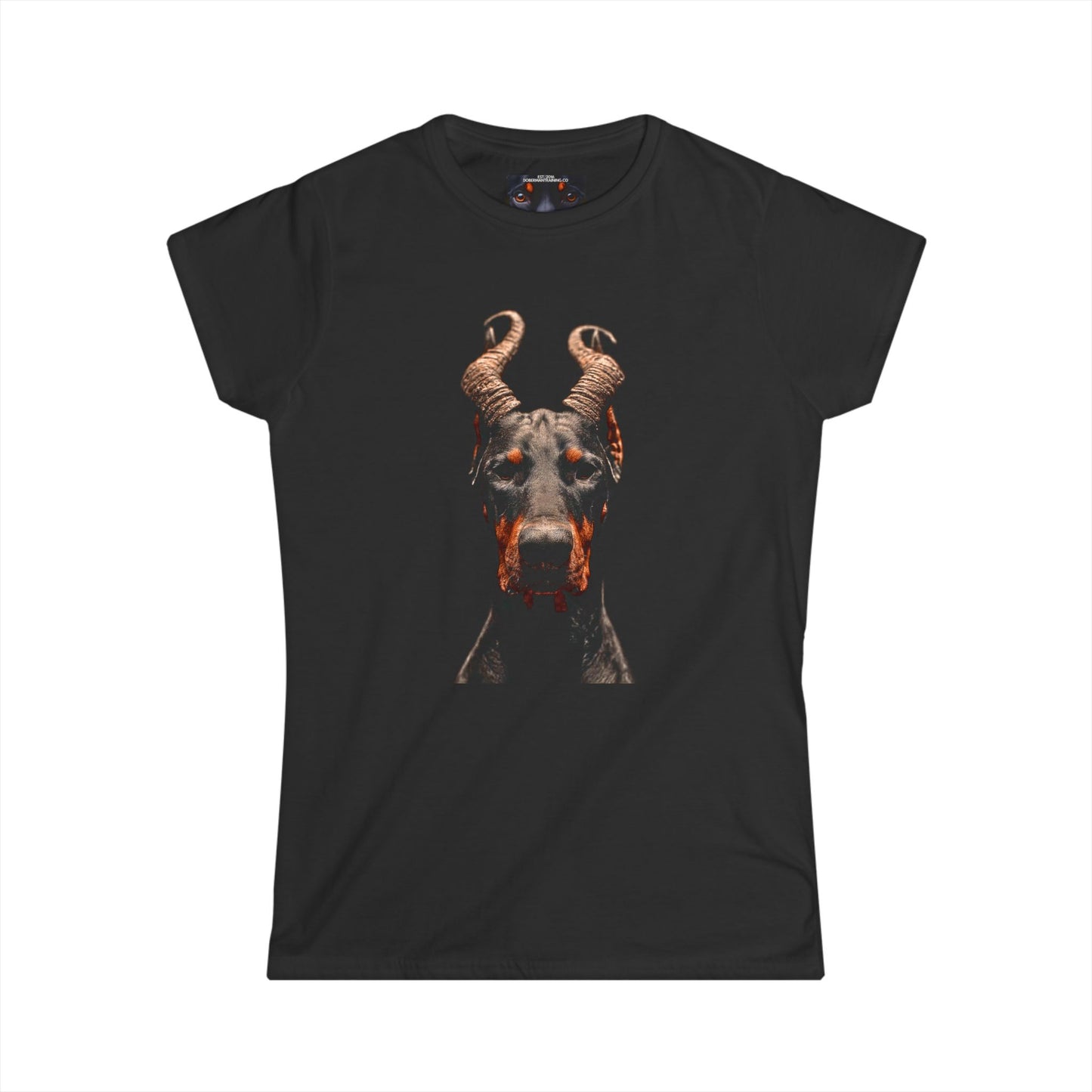 Doberman Goat 1 Women's Softstyle Tee