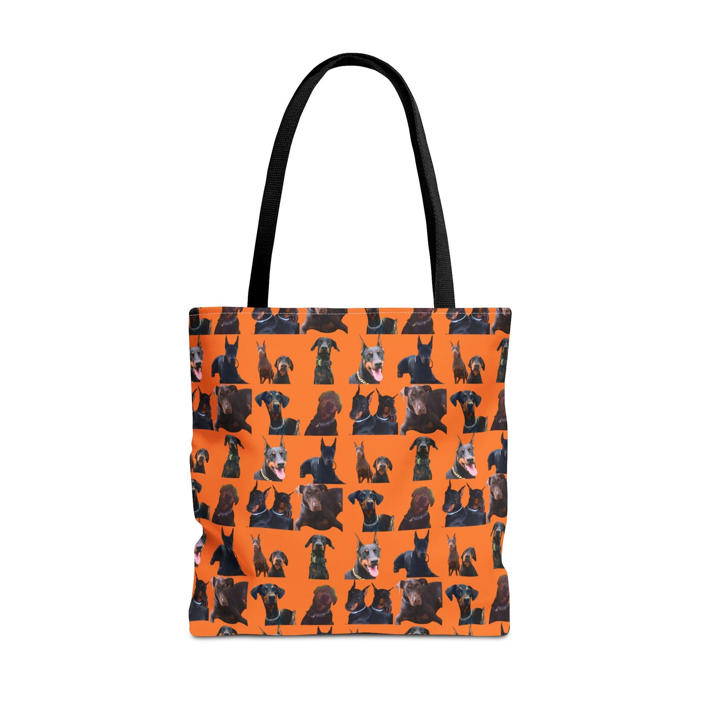 Edition 5 Doberman Model Pattern Orange Tote Bag
