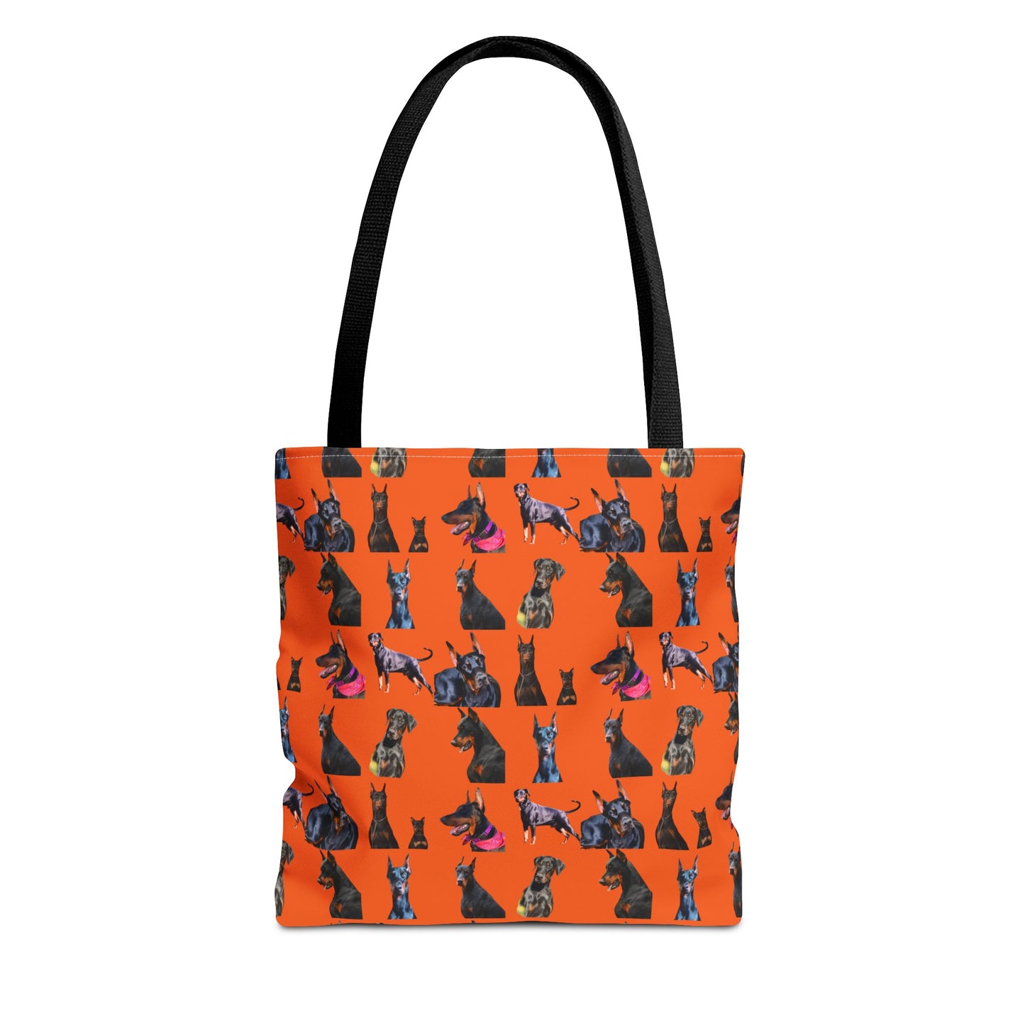 Edition 7 Doberman Model Pattern Orange Tote Bag
