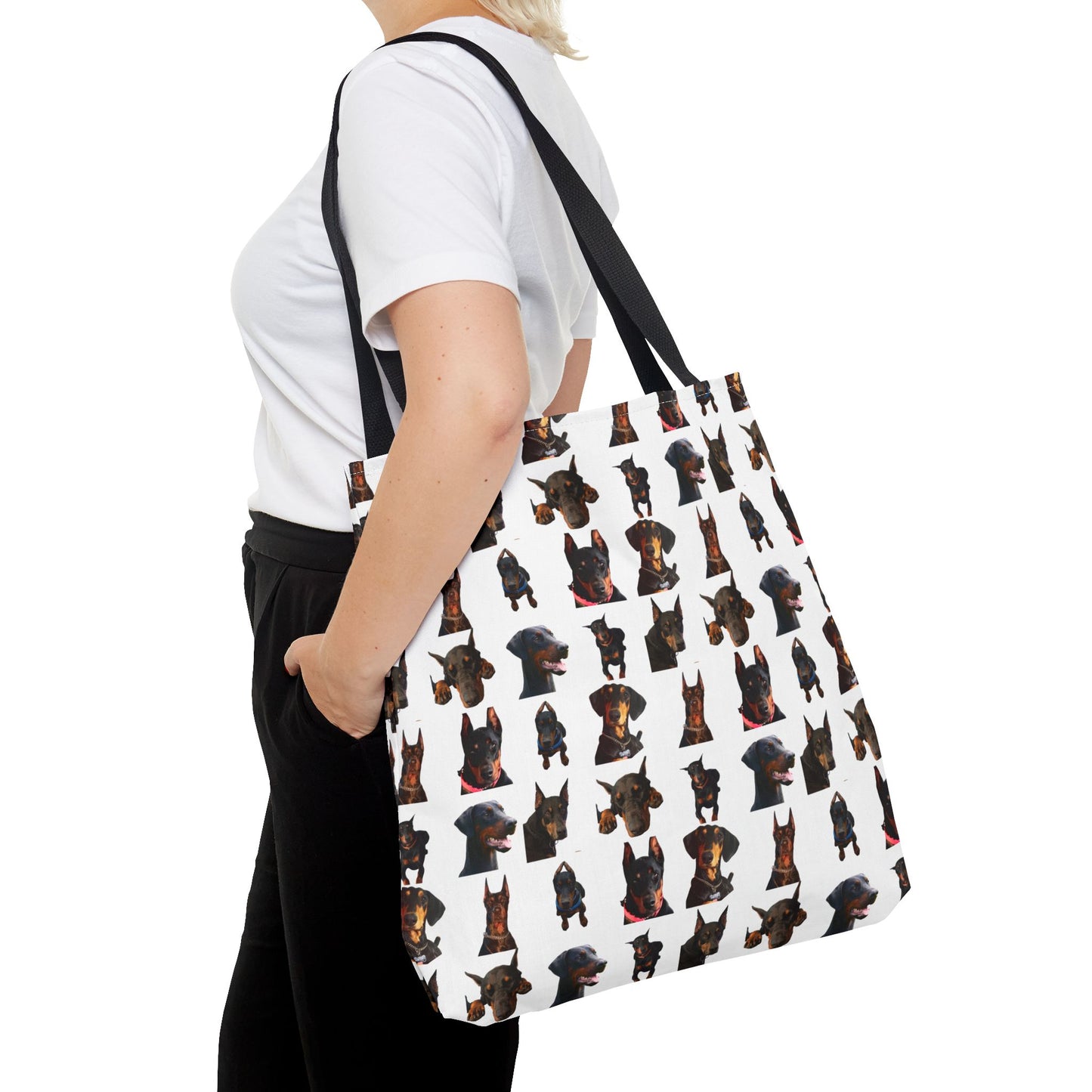 Edition 2 Doberman Model Pattern White Tote Bag