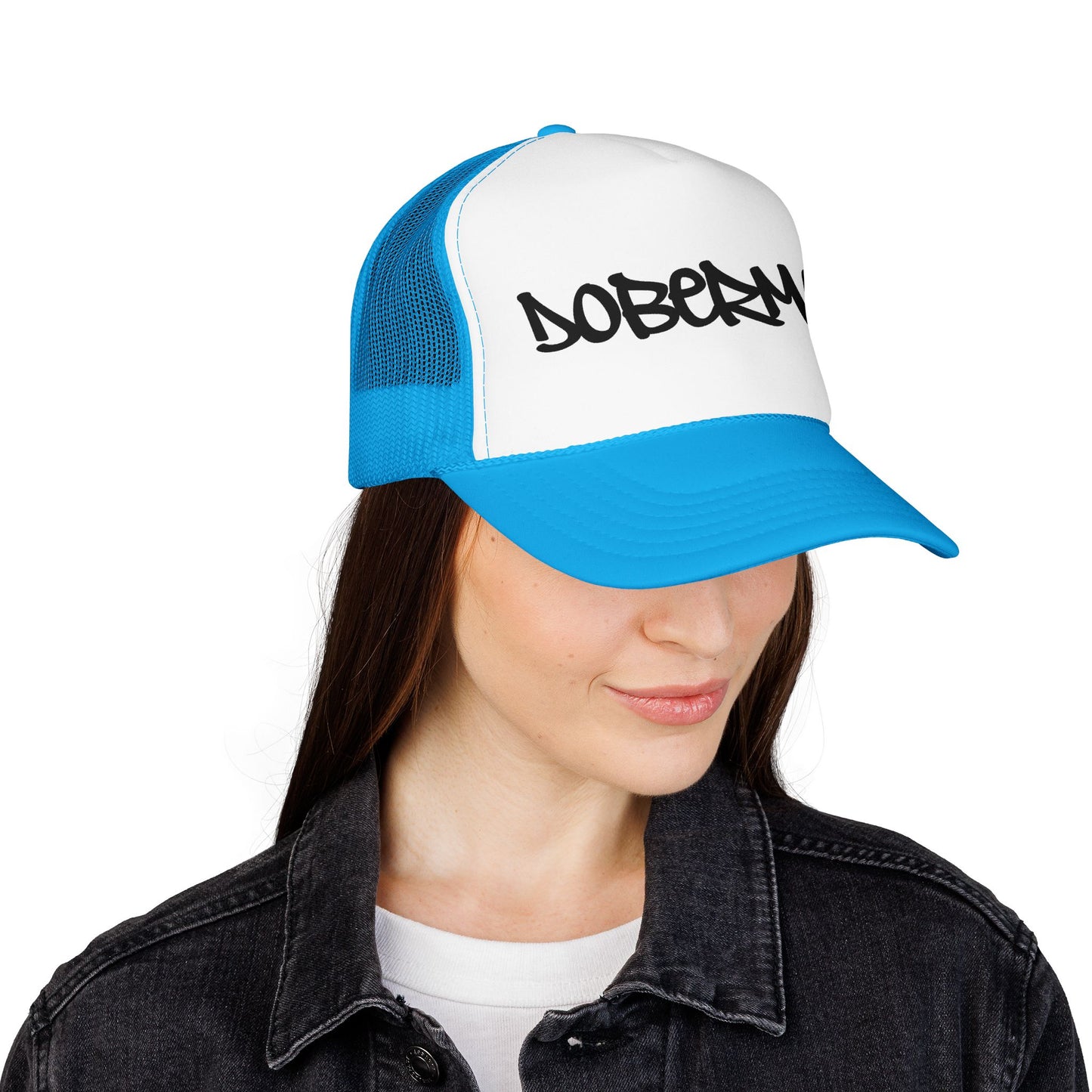 Doberman Graffiti Foam Trucker Hat Made in USA